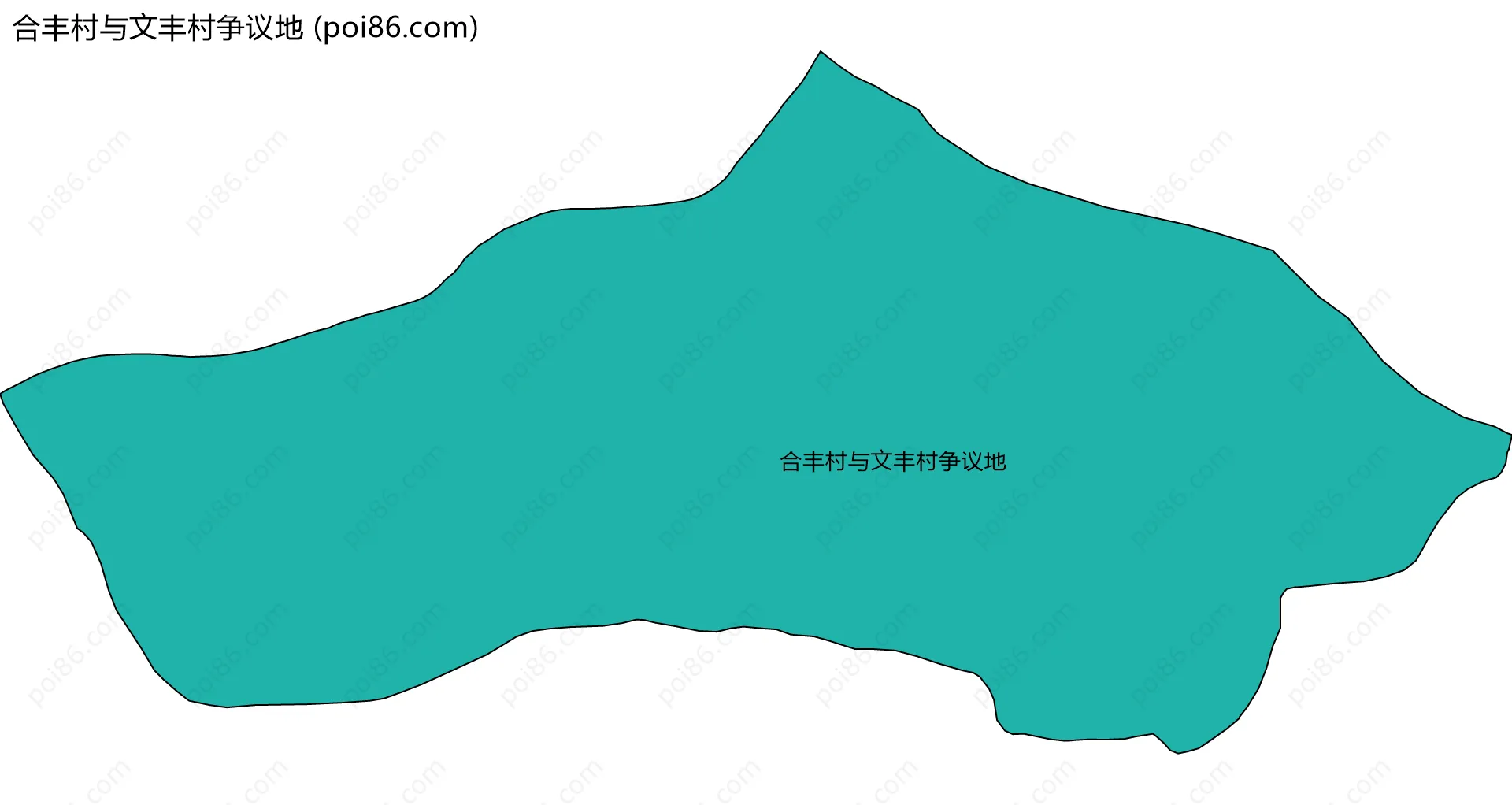 合丰村与文丰村争议地边界地图