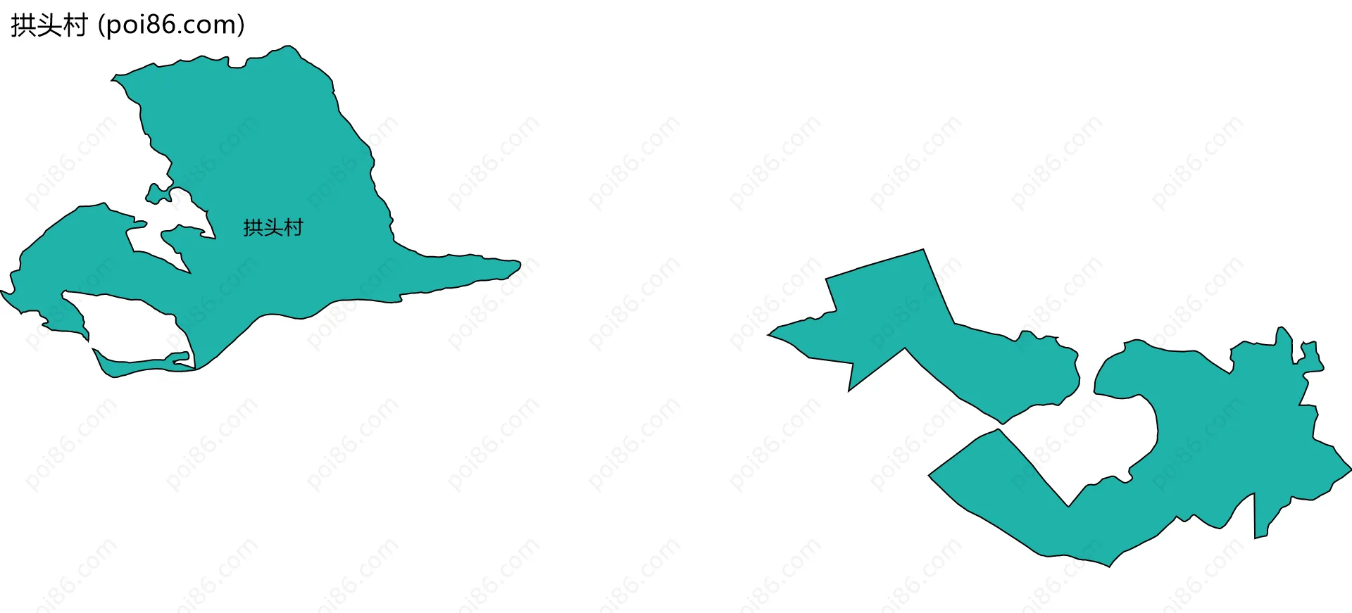 拱头村边界地图