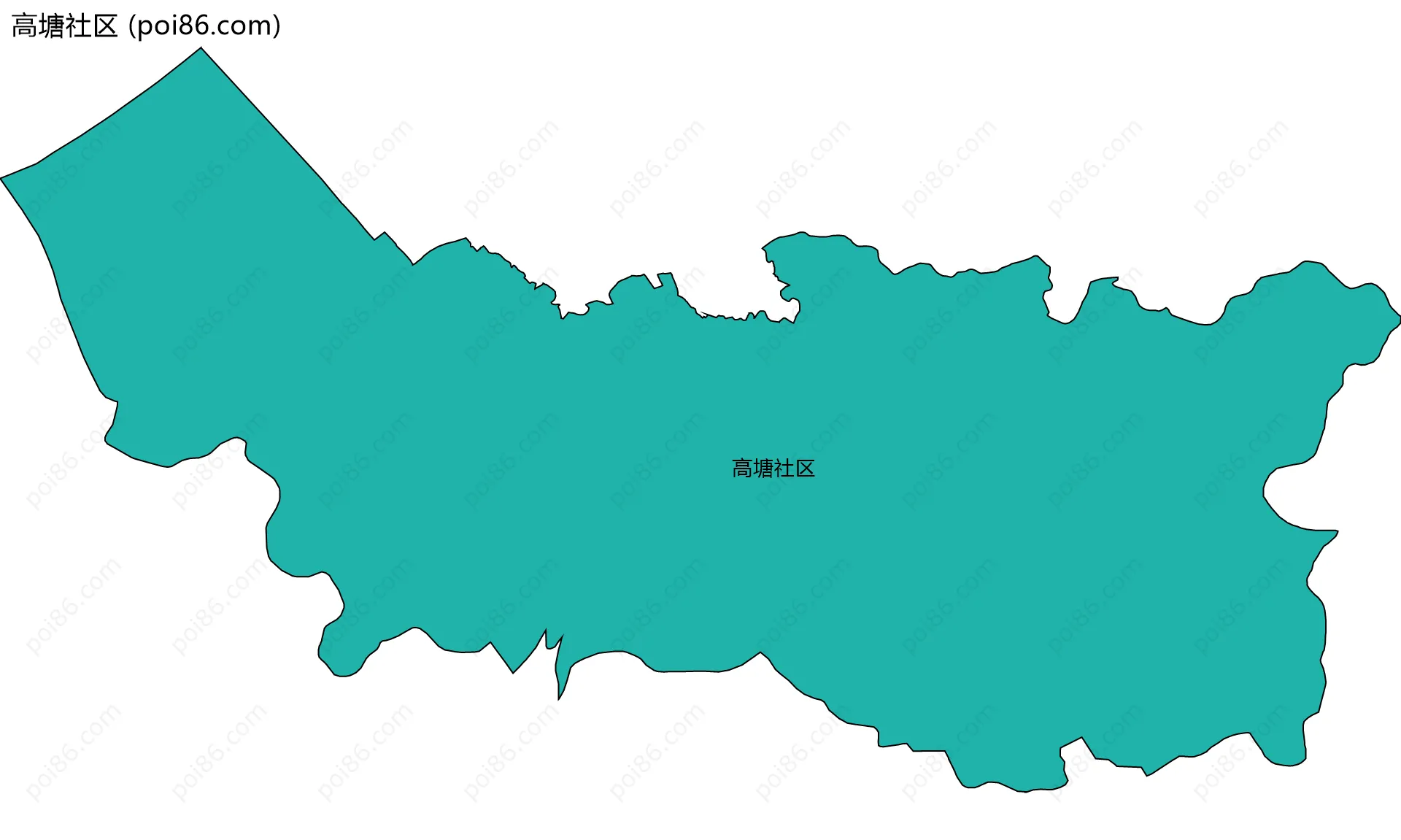 高塘社区边界地图