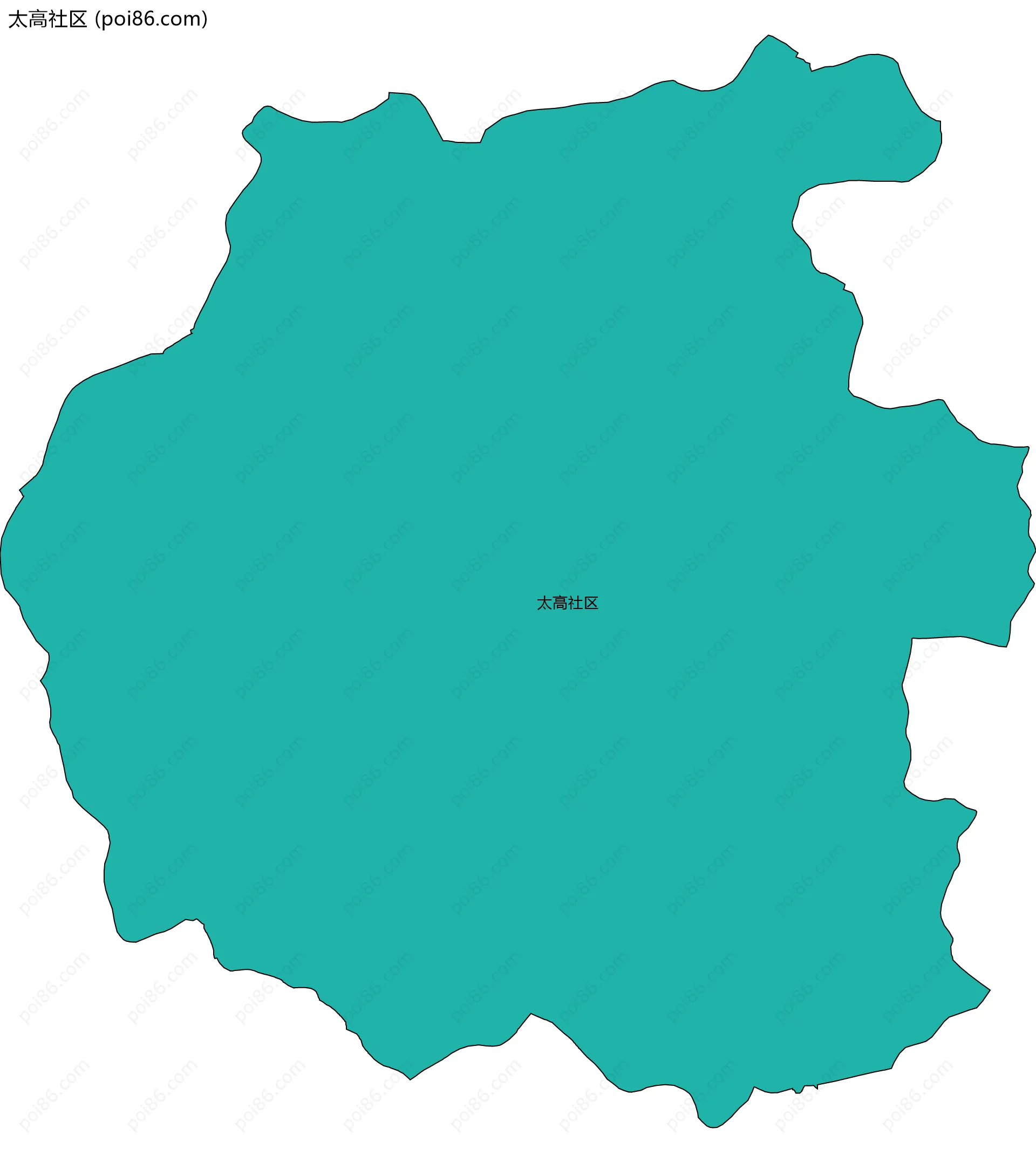 太高社区边界地图