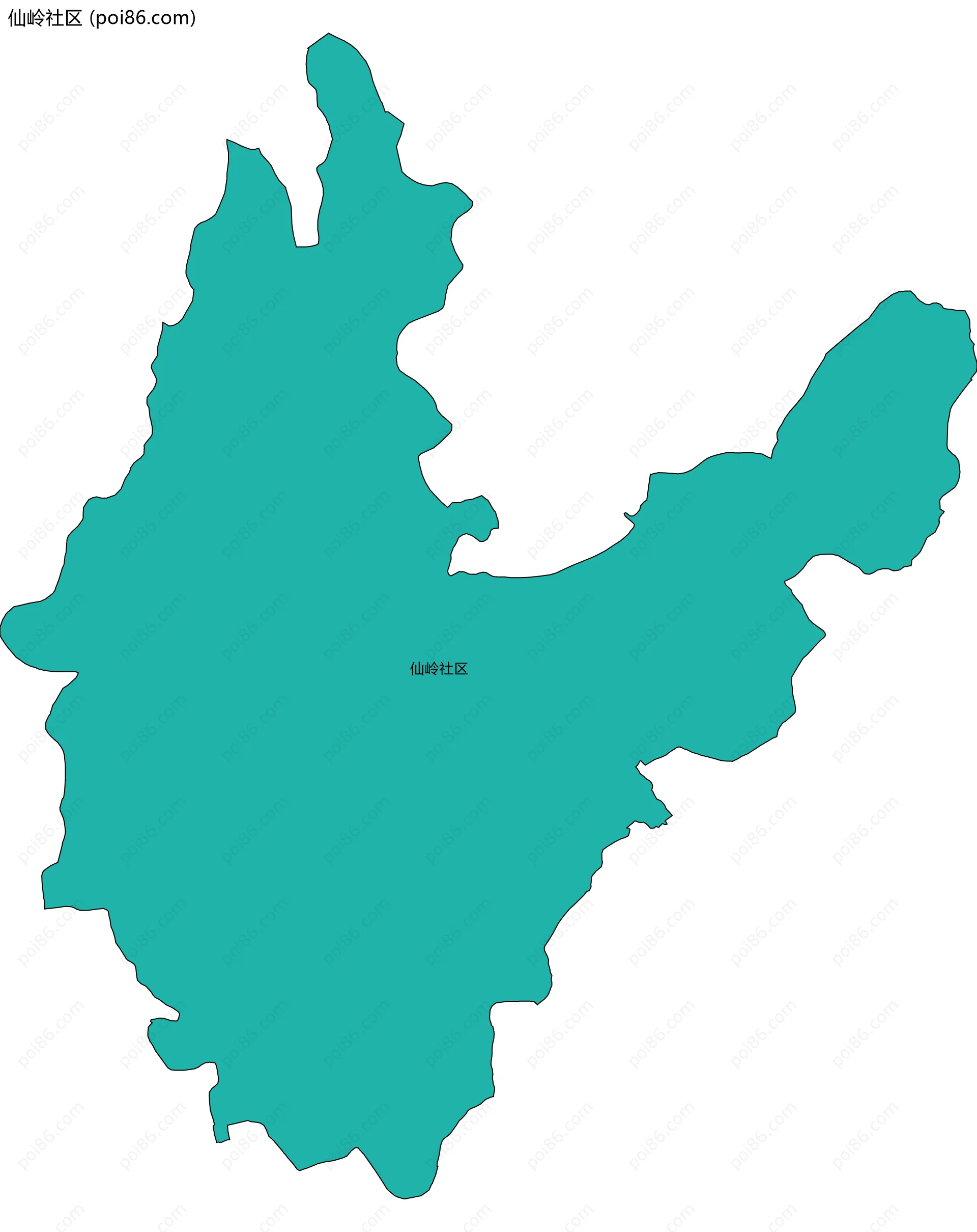 仙岭社区边界地图