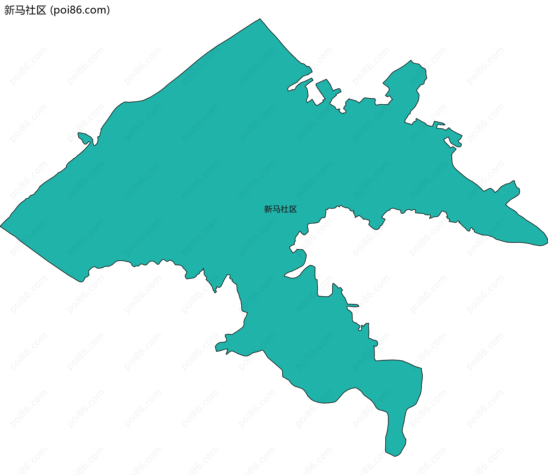新马社区边界地图