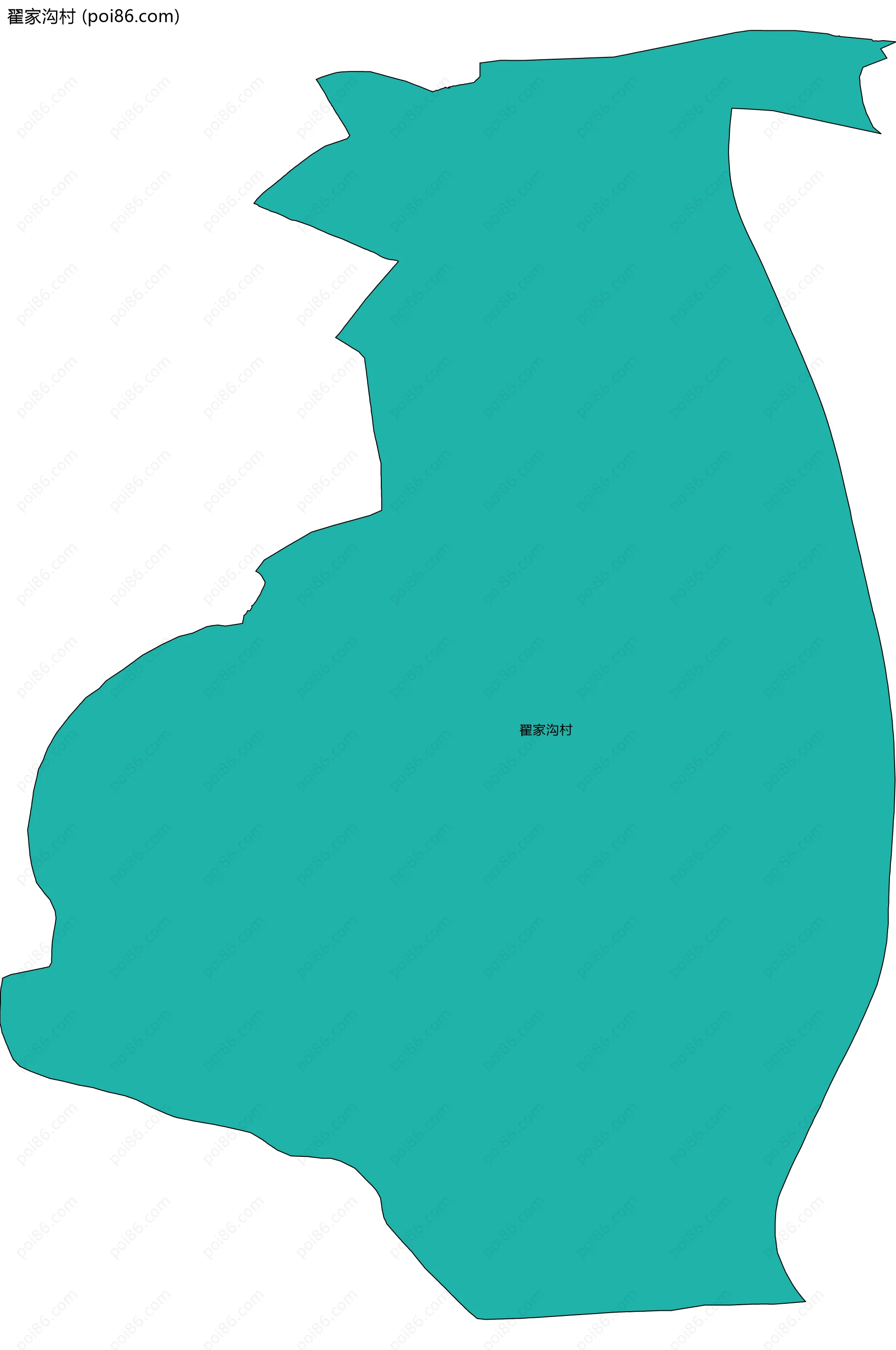 翟家沟村边界地图