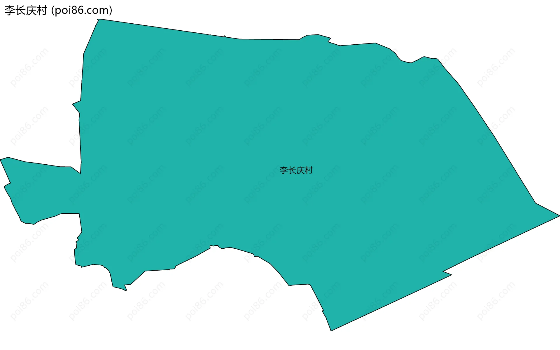 李长庆村边界地图