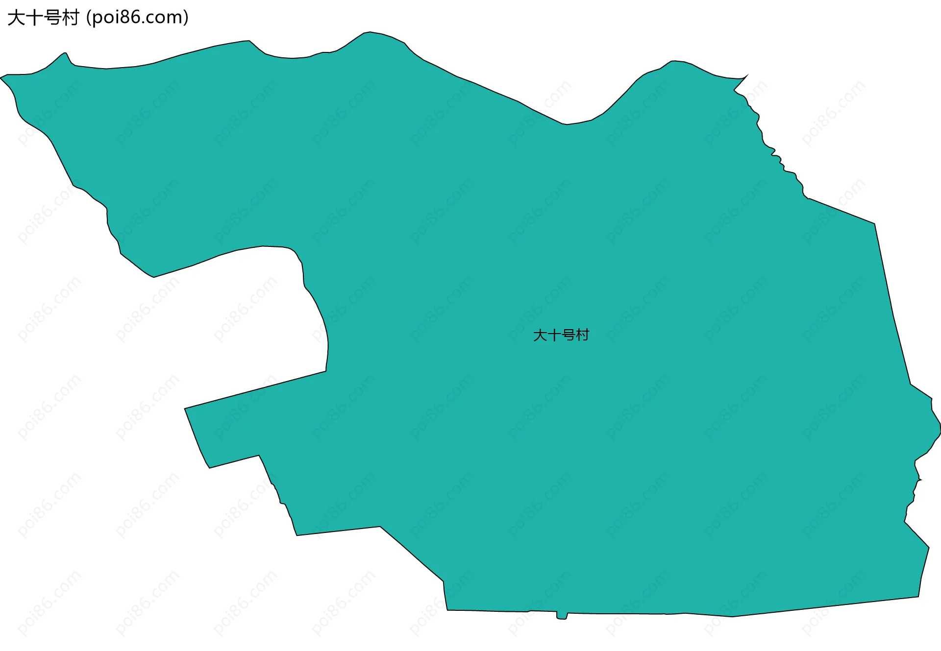 大十号村边界地图