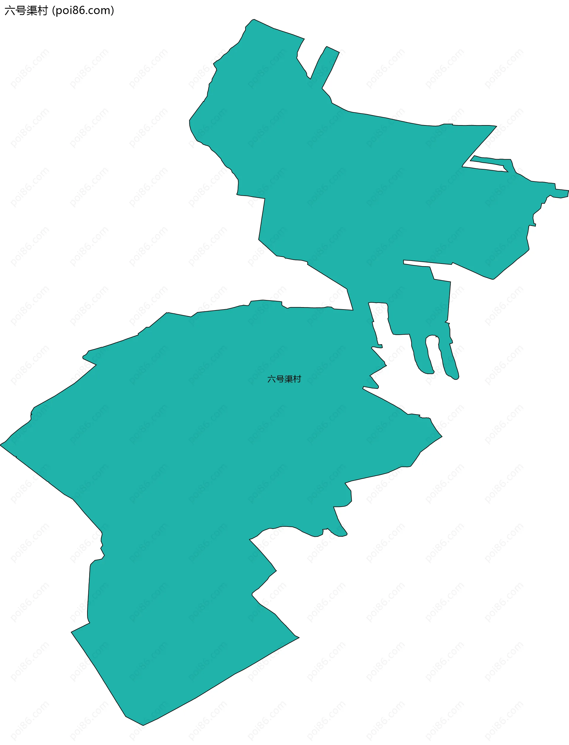 六号渠村边界地图