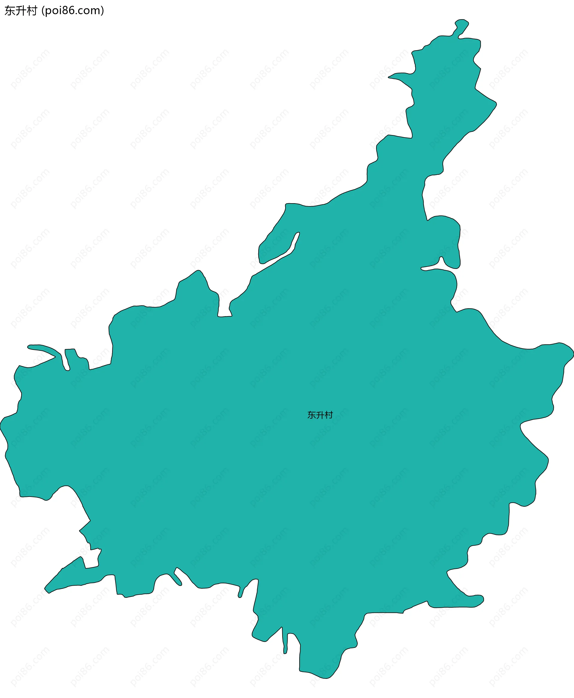 东升村边界地图