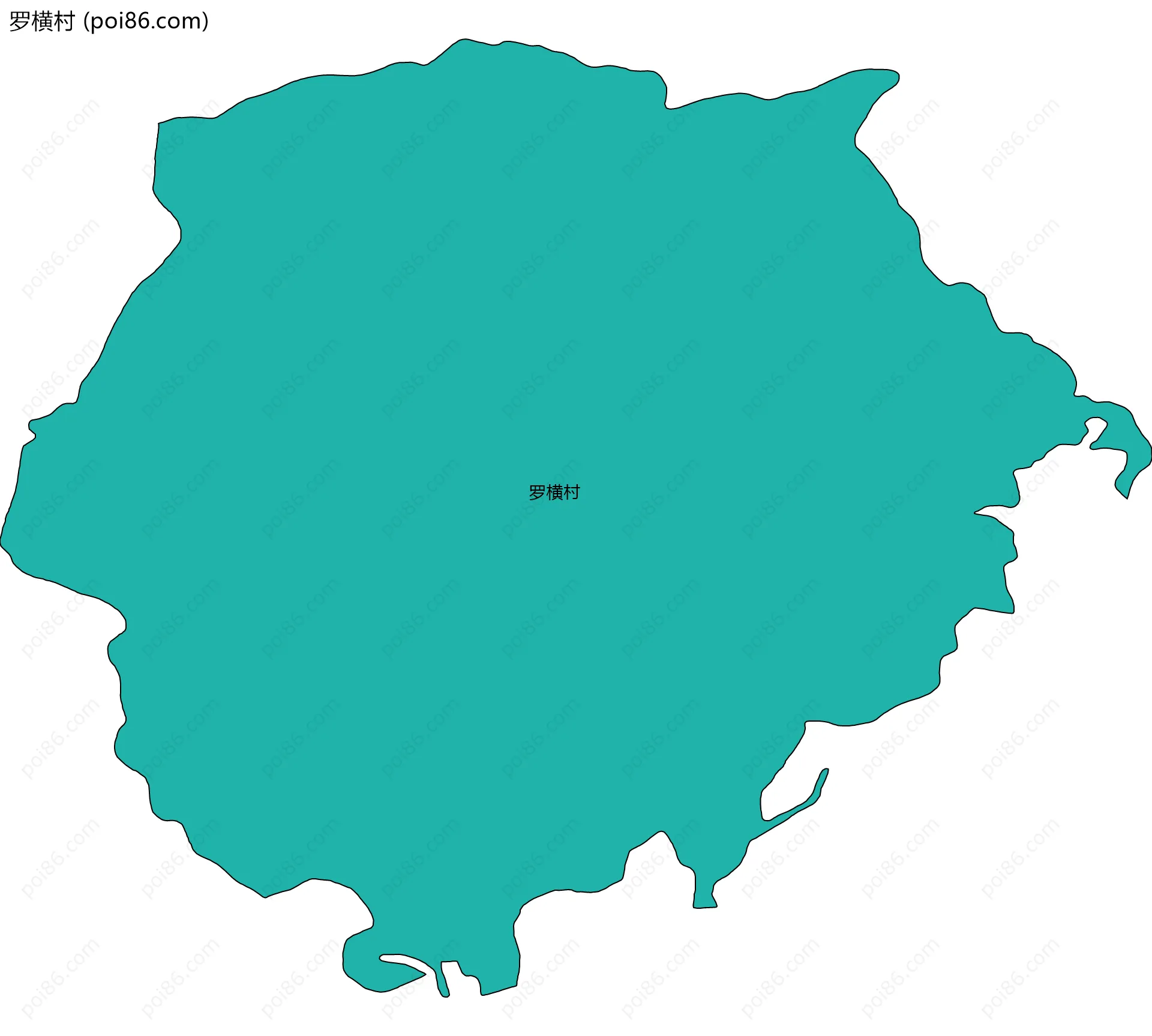 罗横村边界地图
