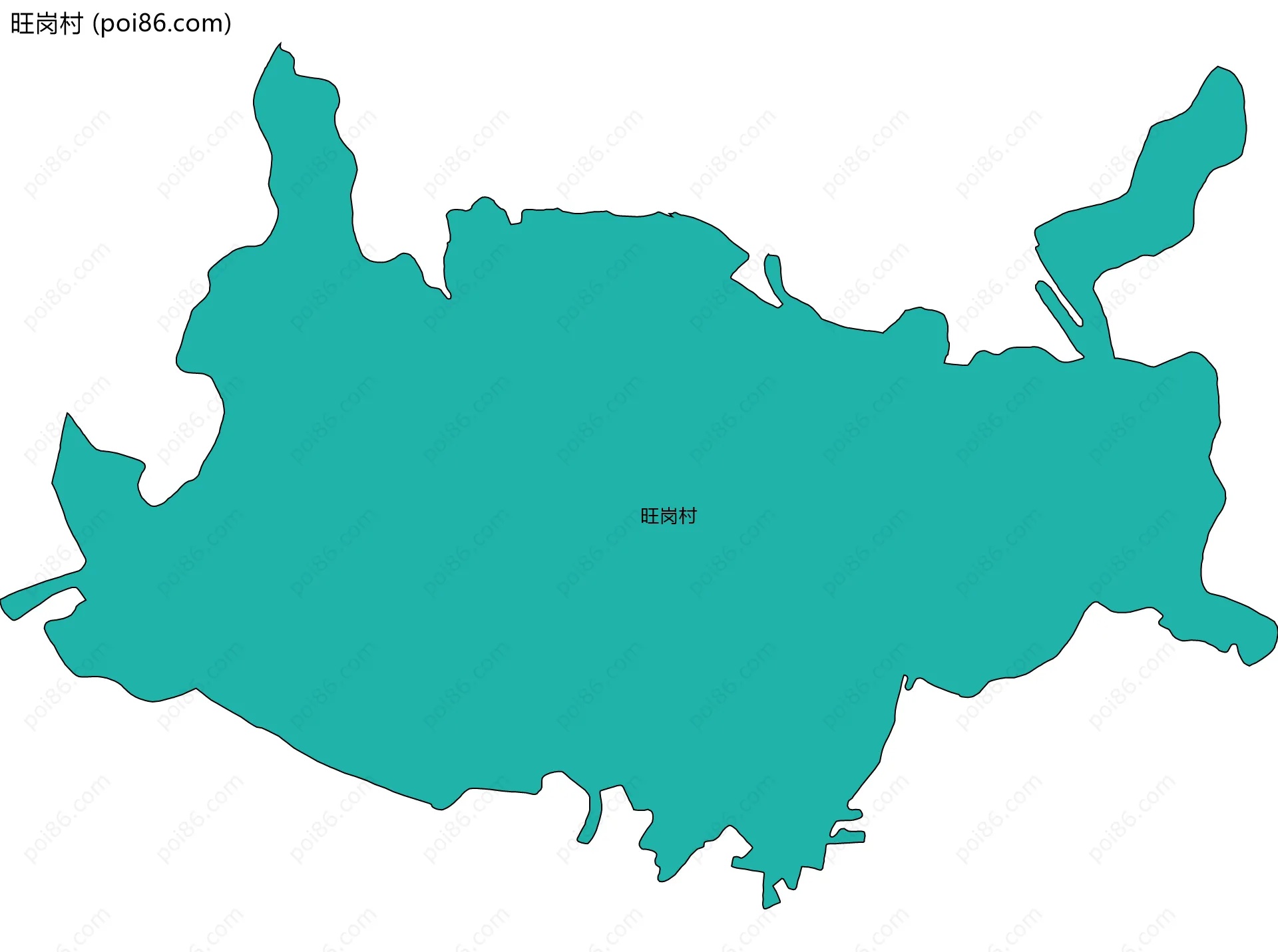 旺岗村边界地图
