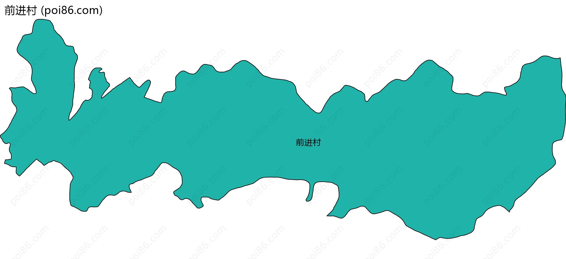 前进村边界地图