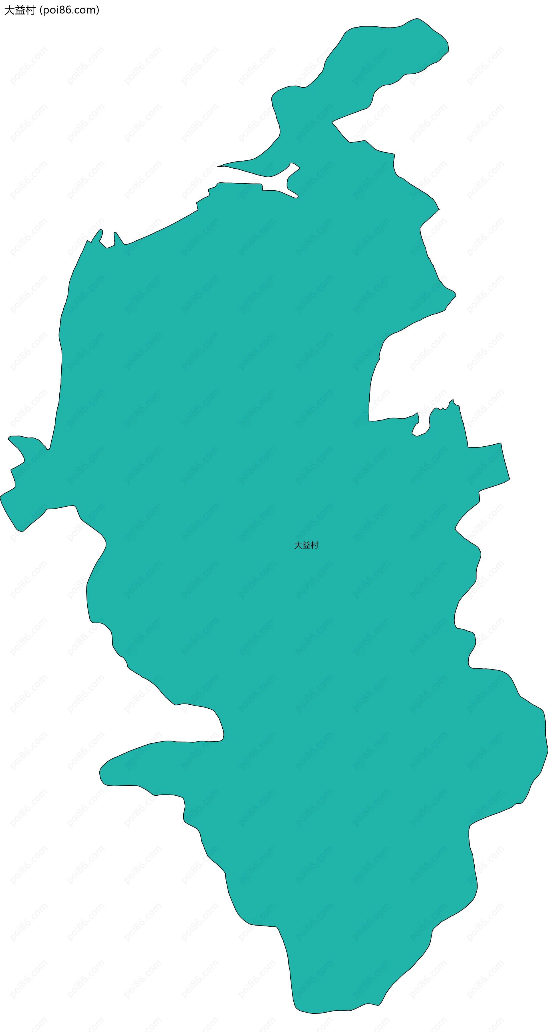 大益村边界地图