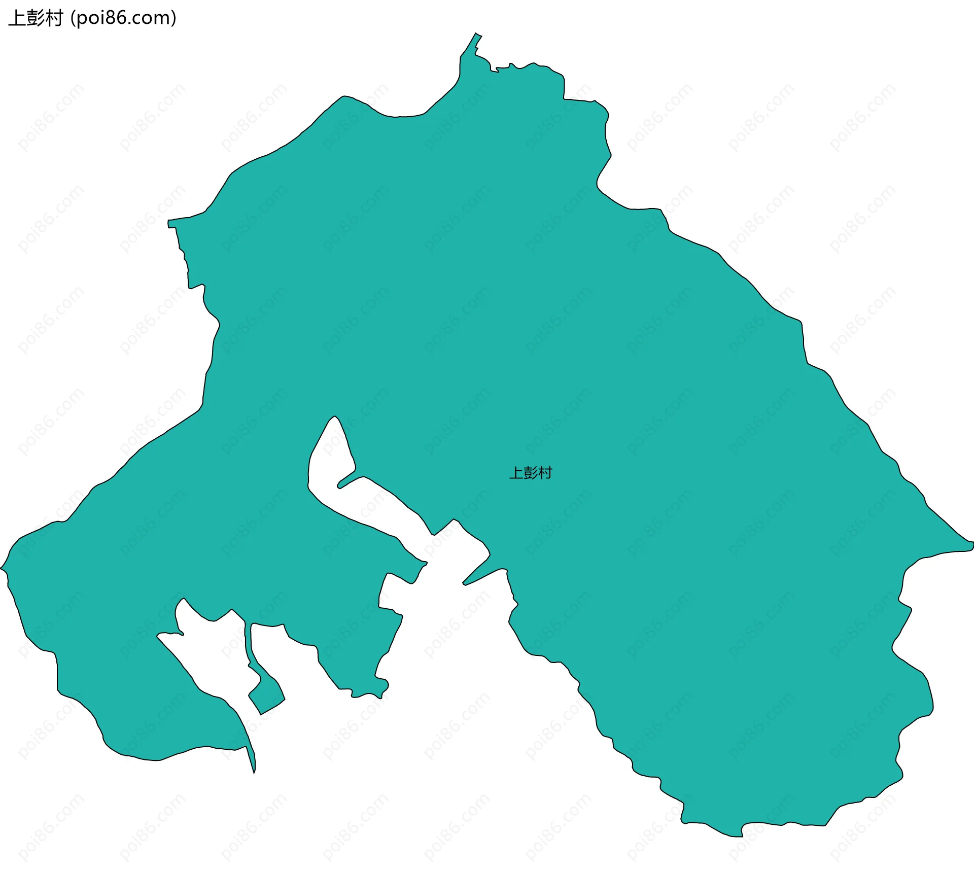 上彭村边界地图