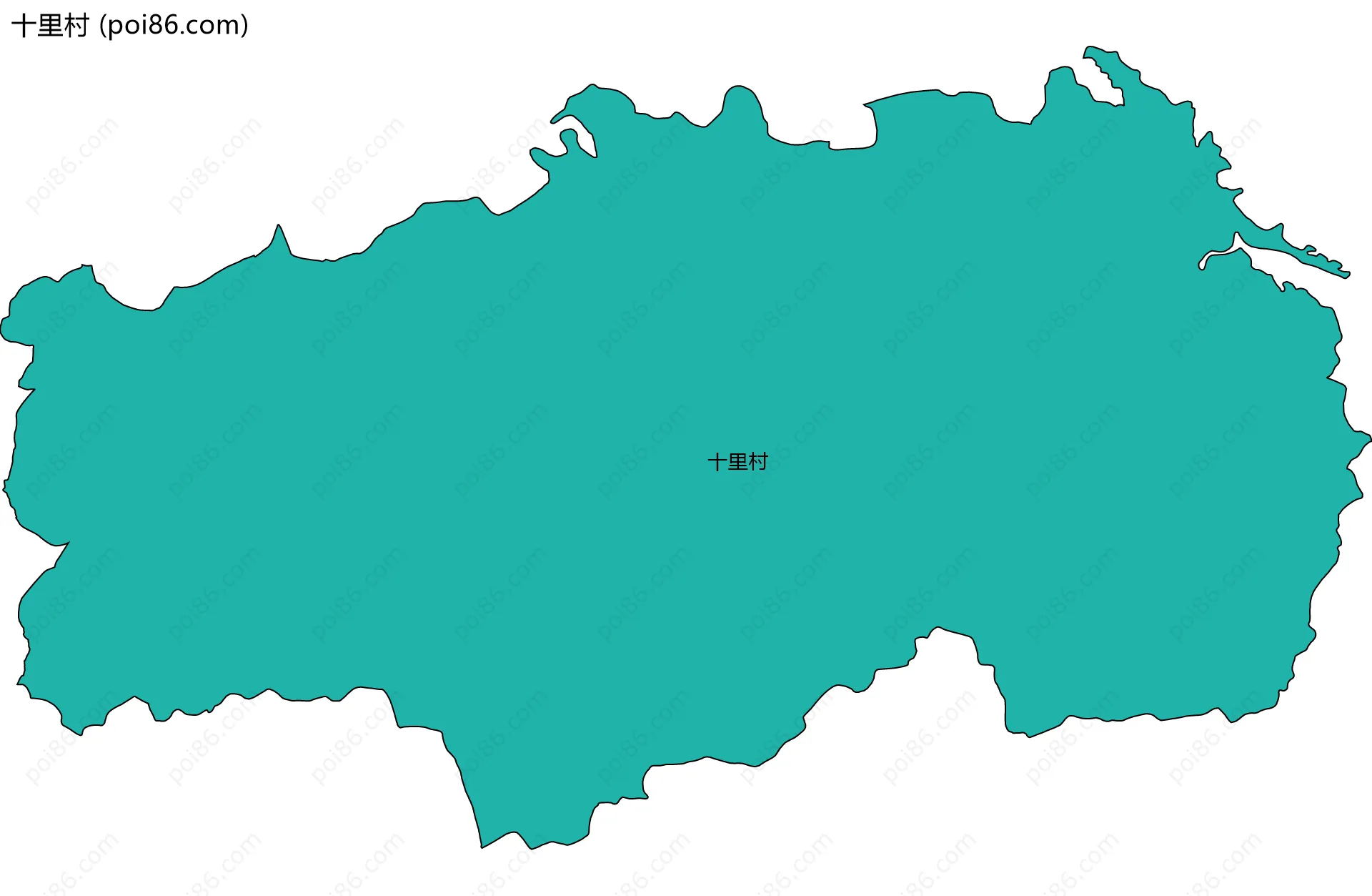 十里村边界地图
