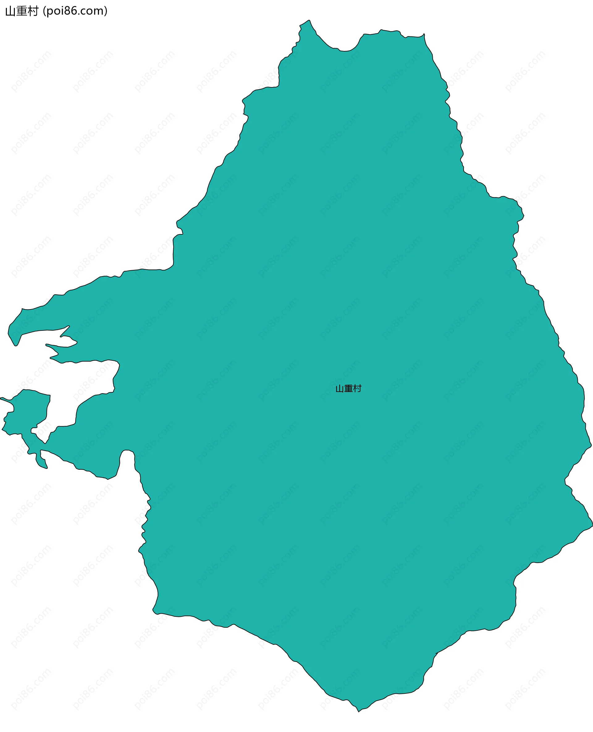 山重村边界地图