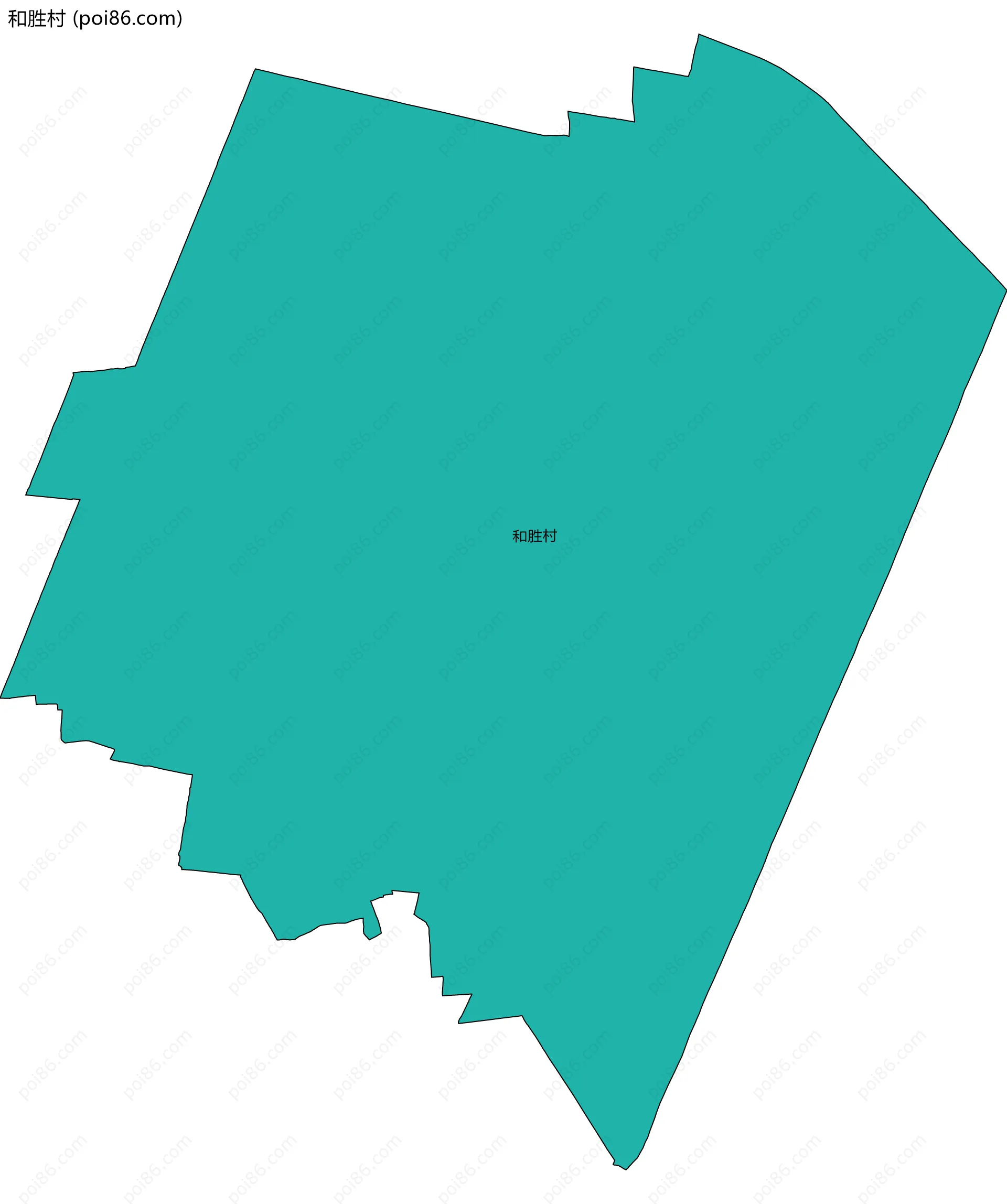 和胜村边界地图
