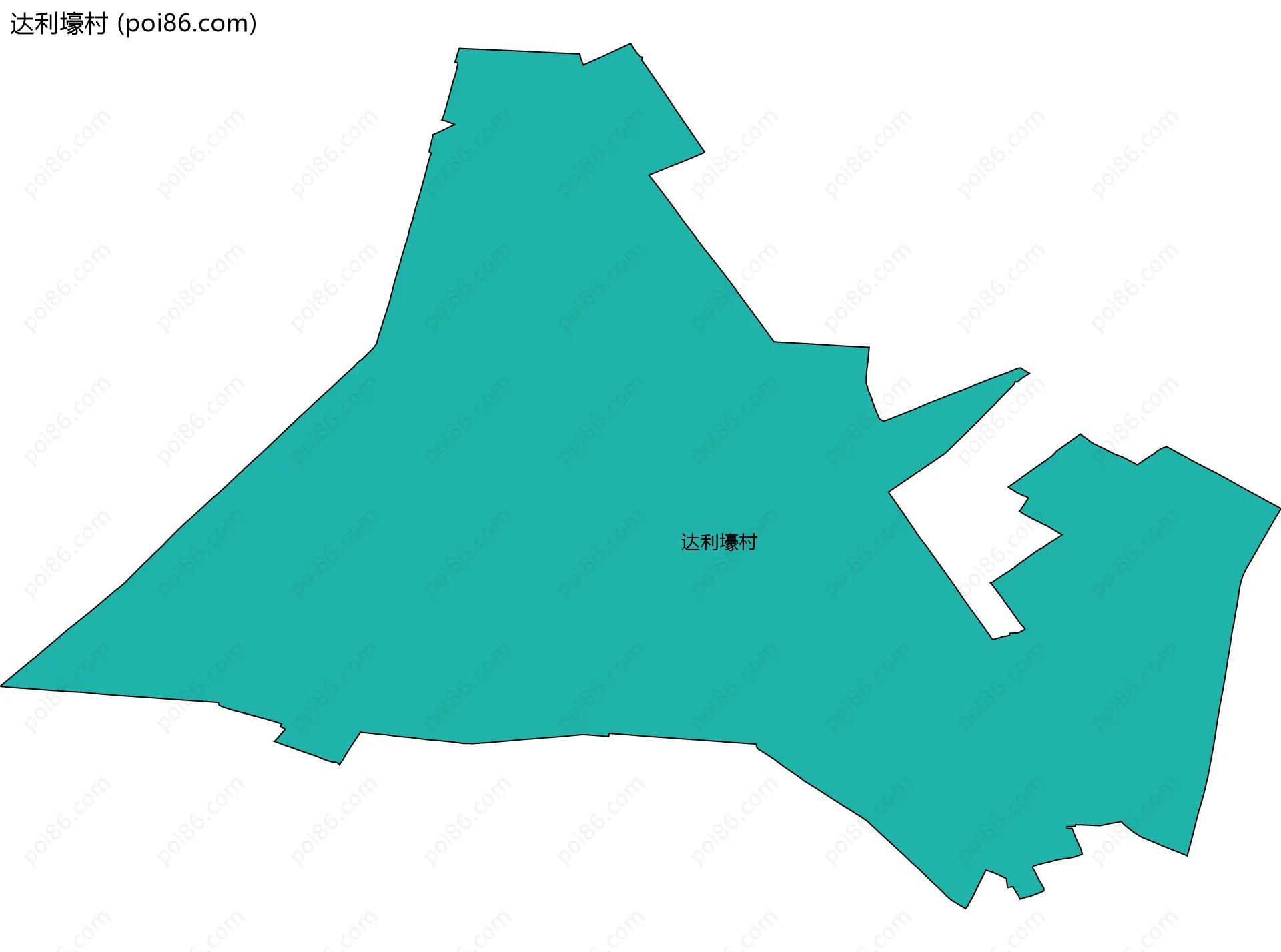 达利壕村边界地图