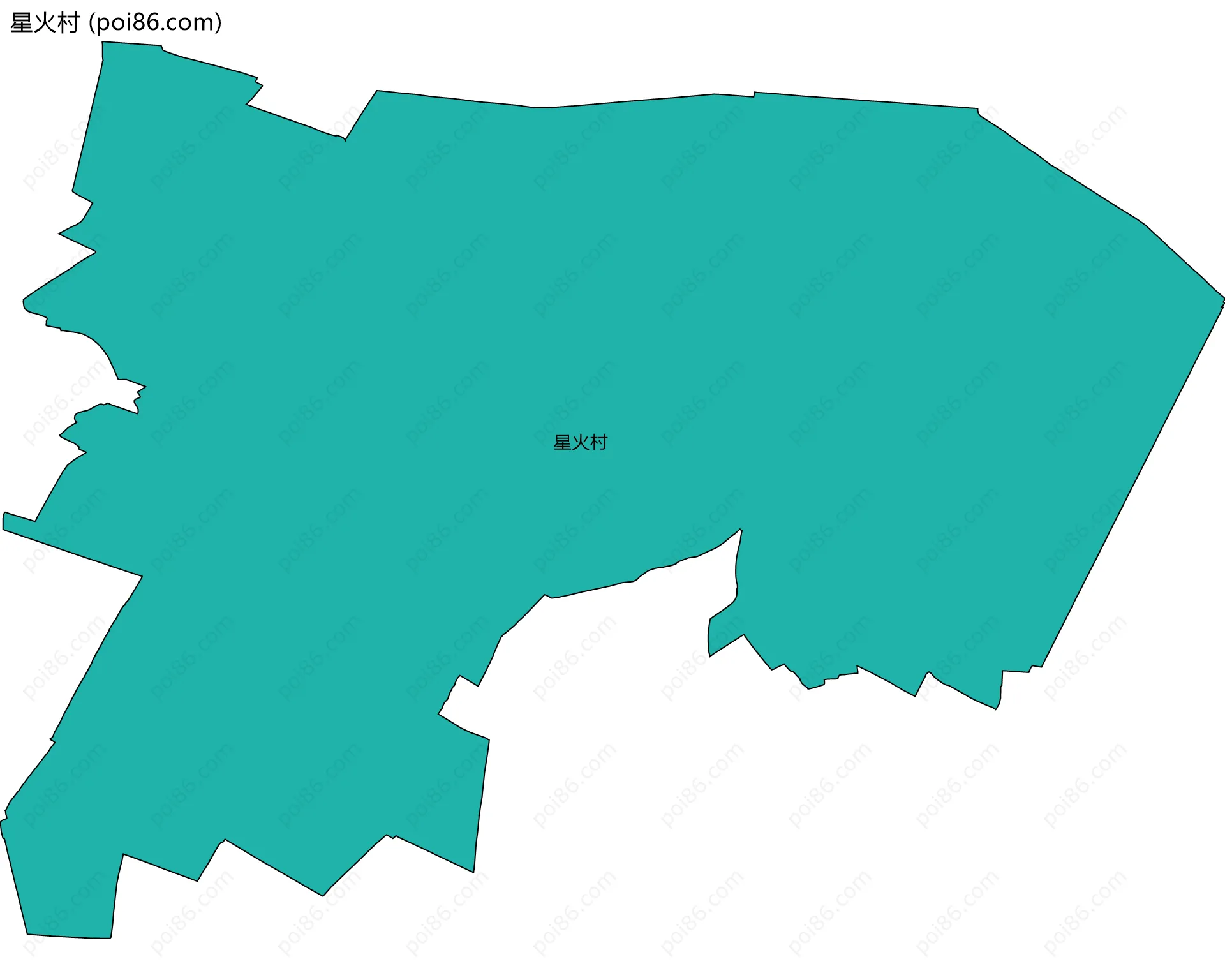 星火村边界地图