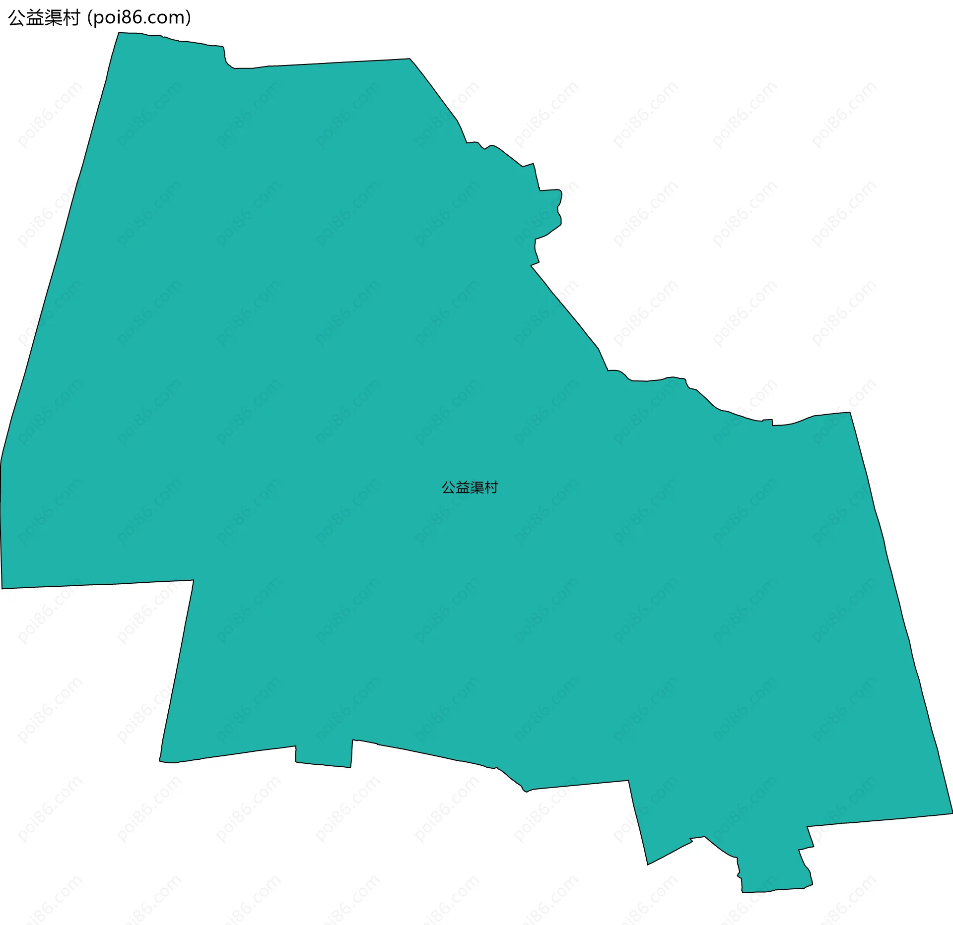 公益渠村边界地图