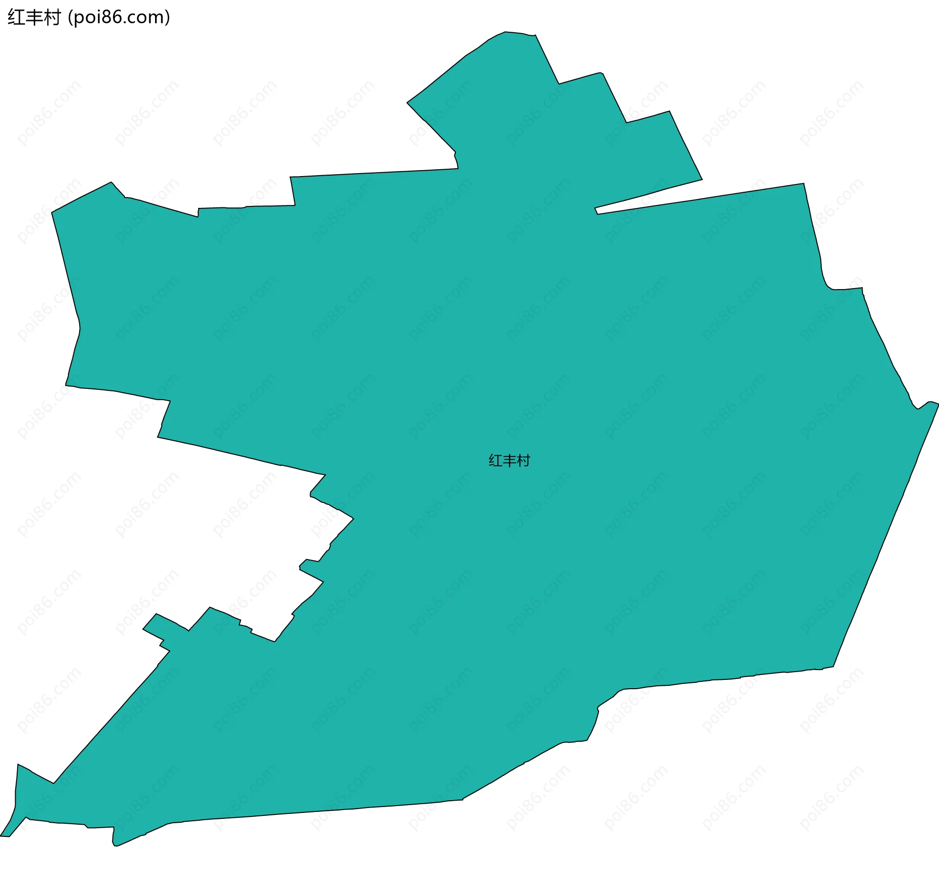红丰村边界地图