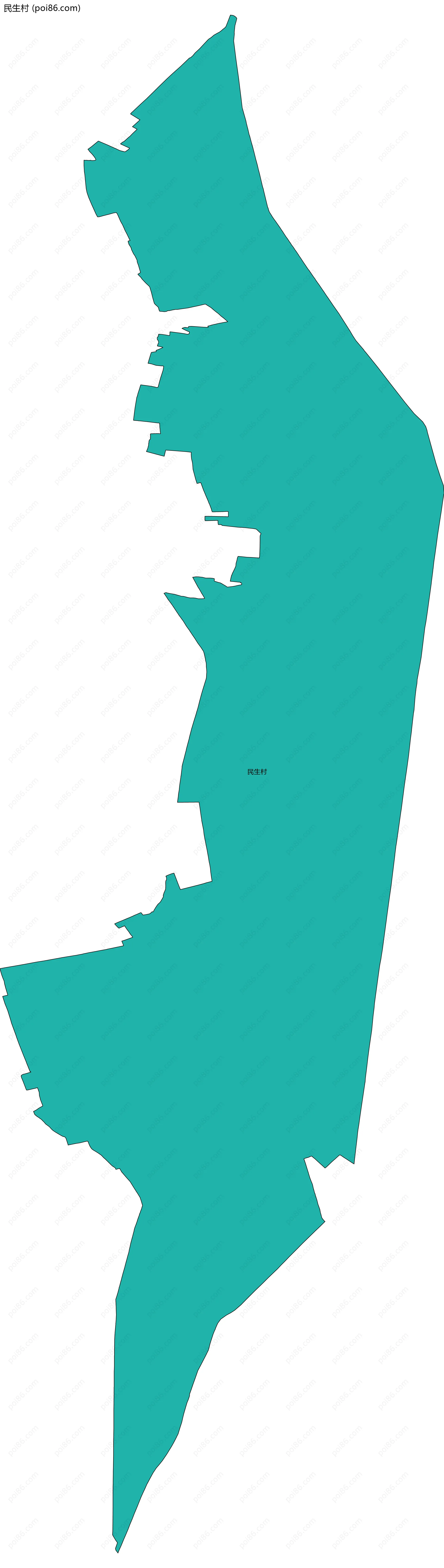 民生村边界地图