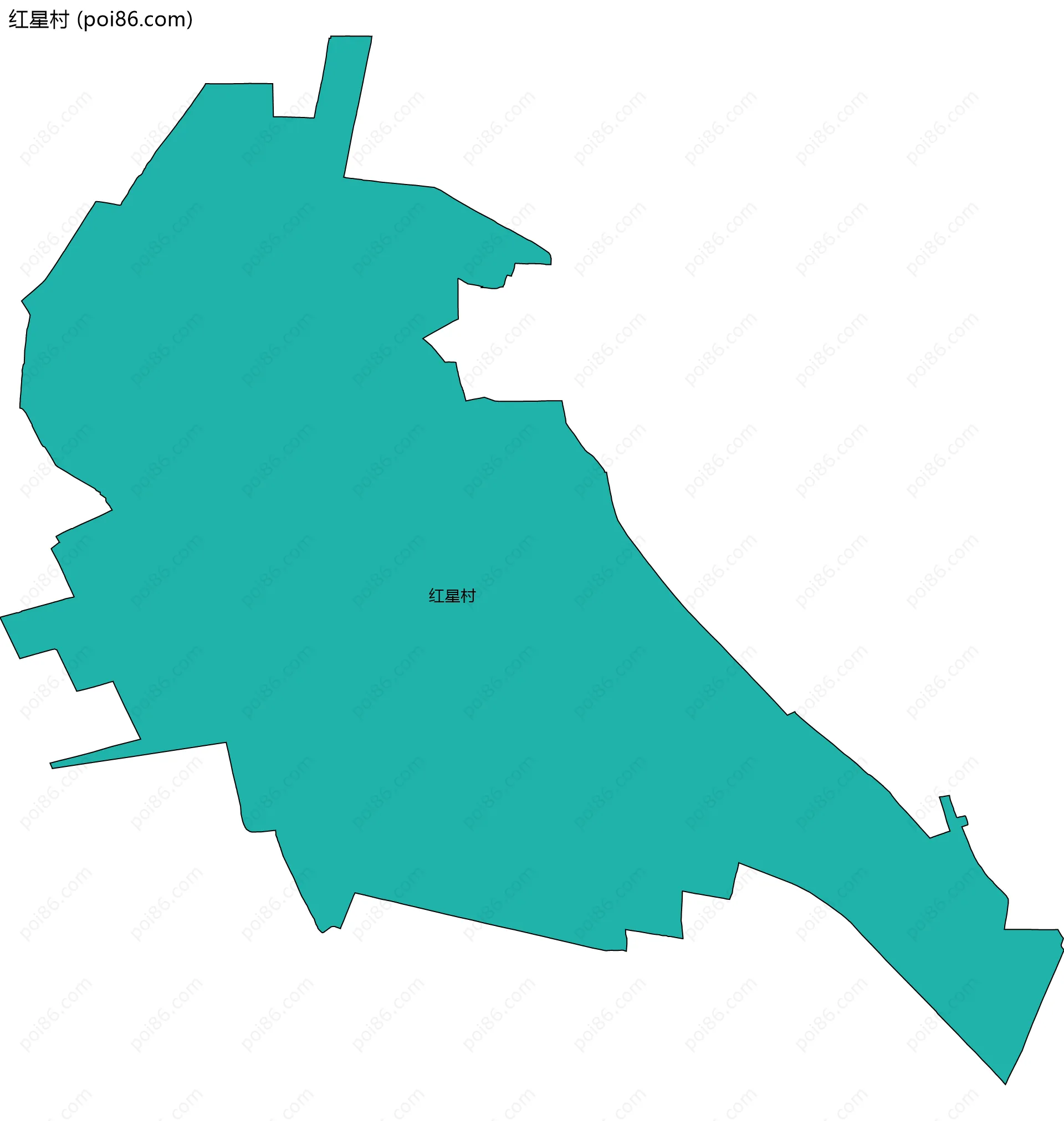 红星村边界地图