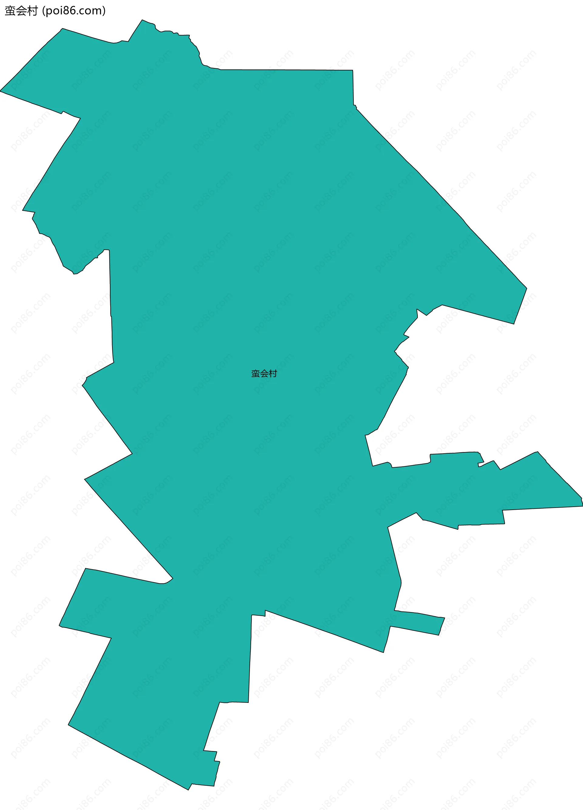 蛮会村边界地图