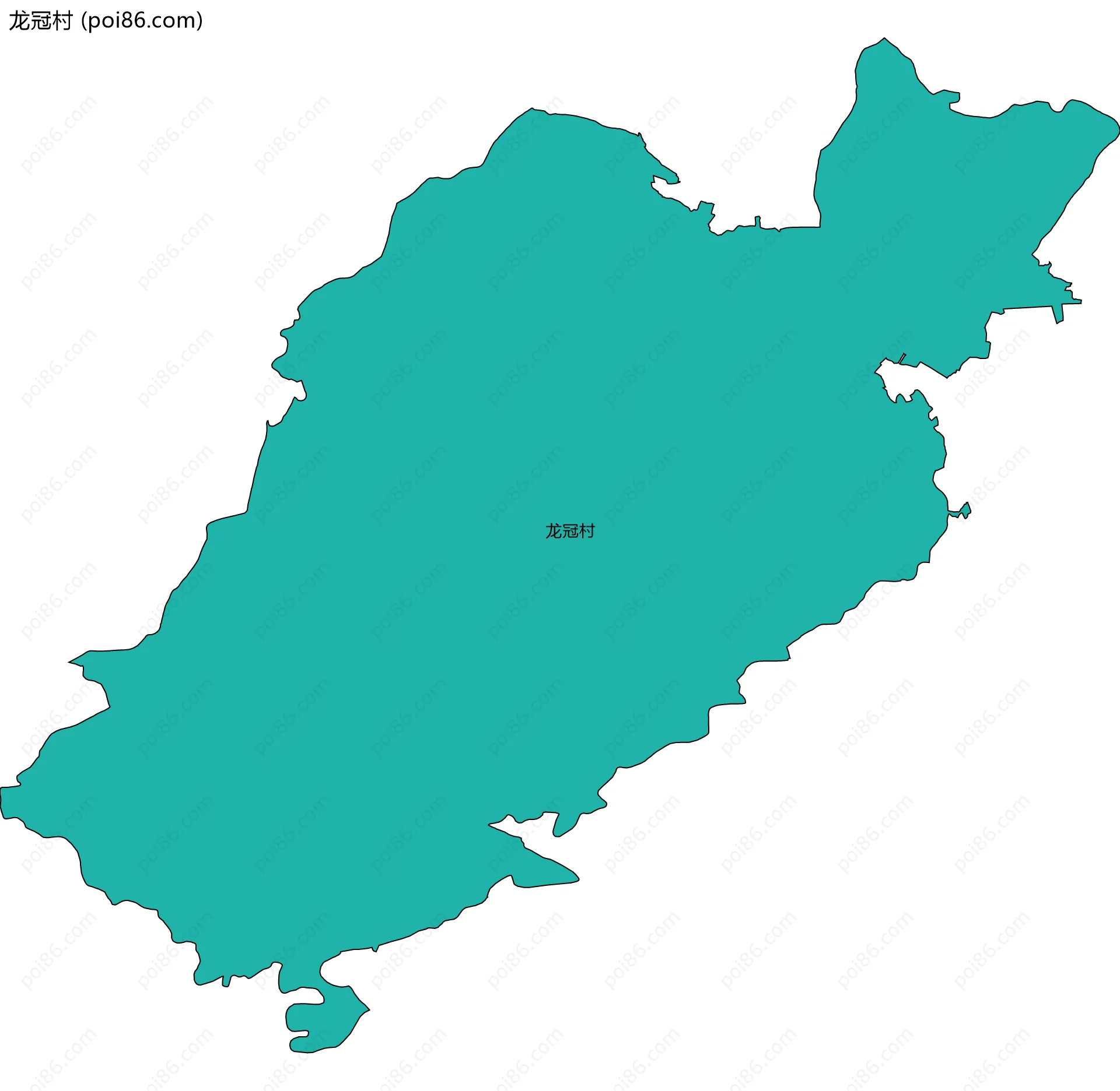 龙冠村边界地图