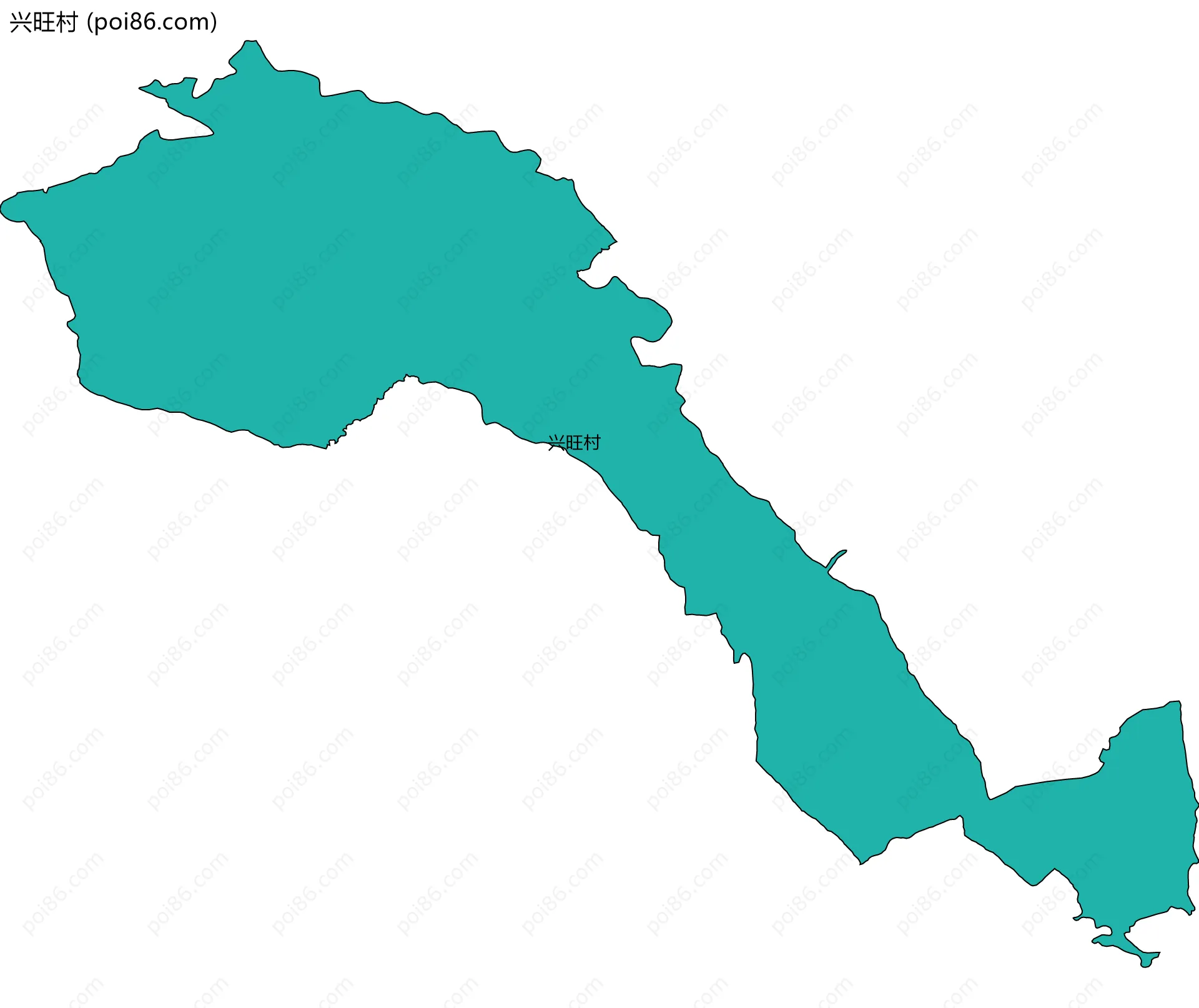 兴旺村边界地图