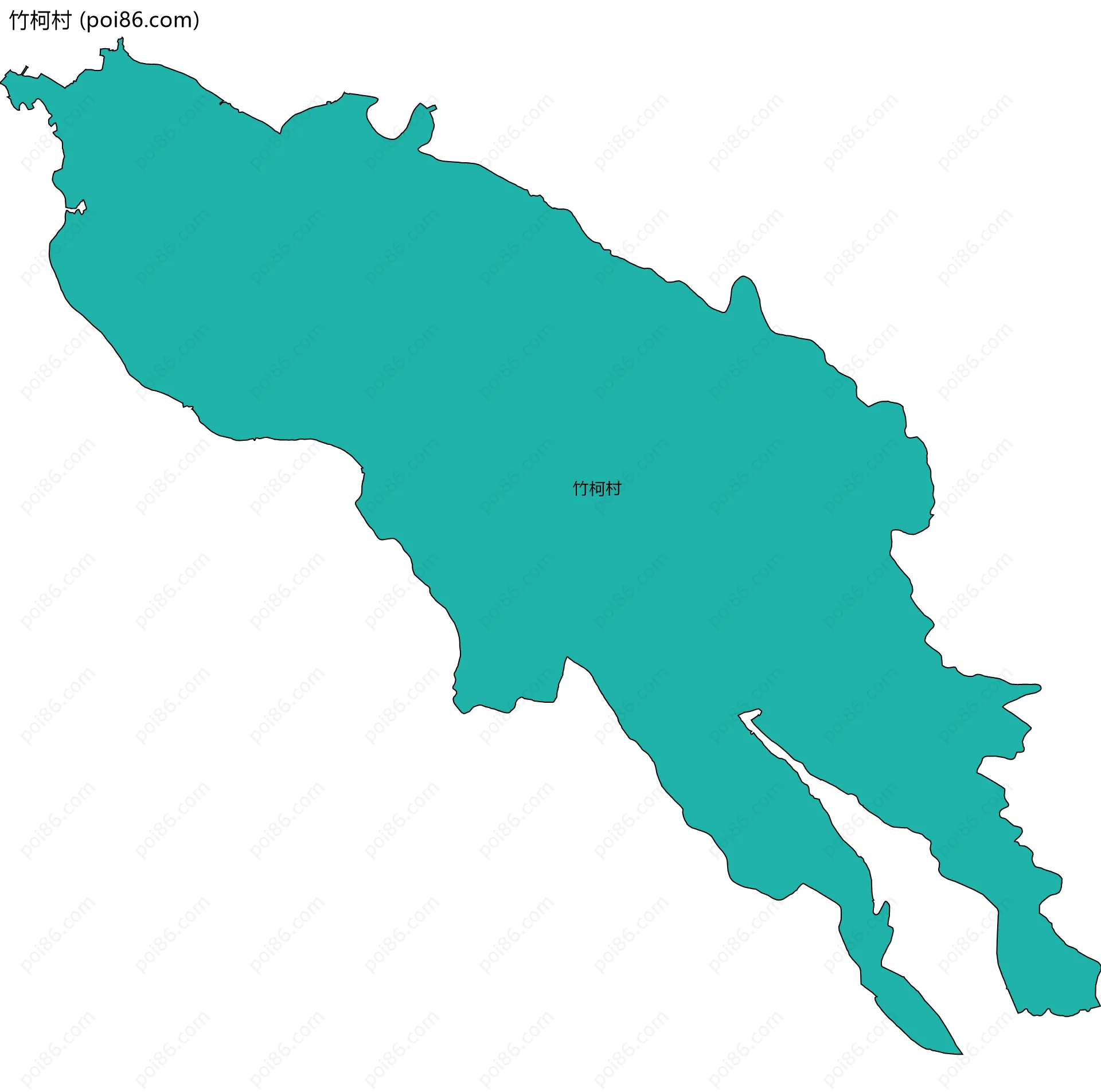 竹柯村边界地图