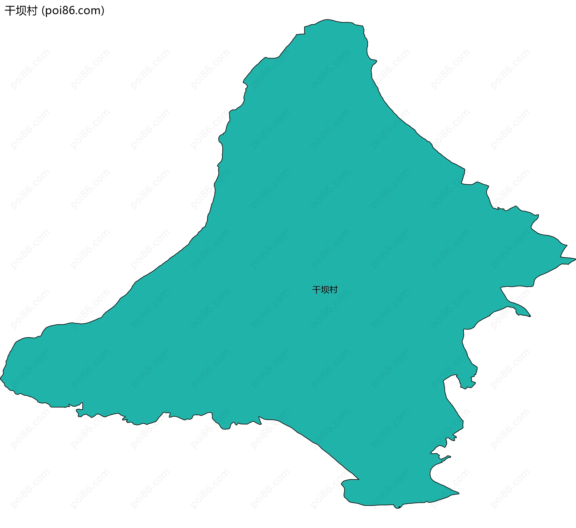 干坝村边界地图