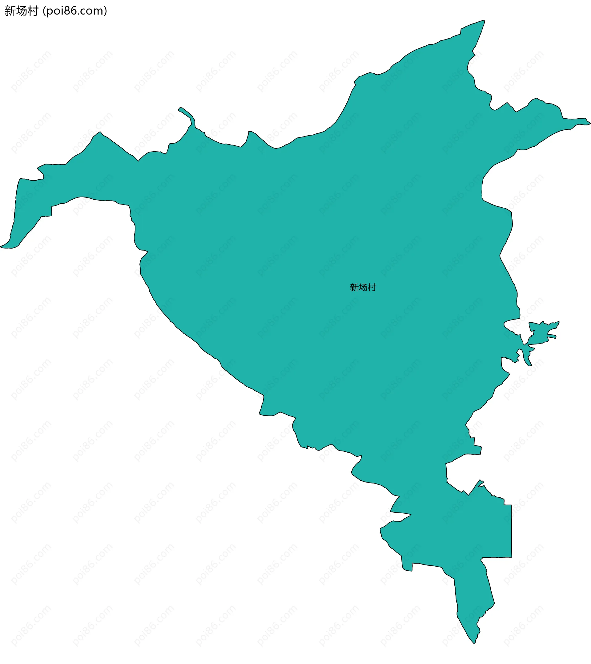 新场村边界地图