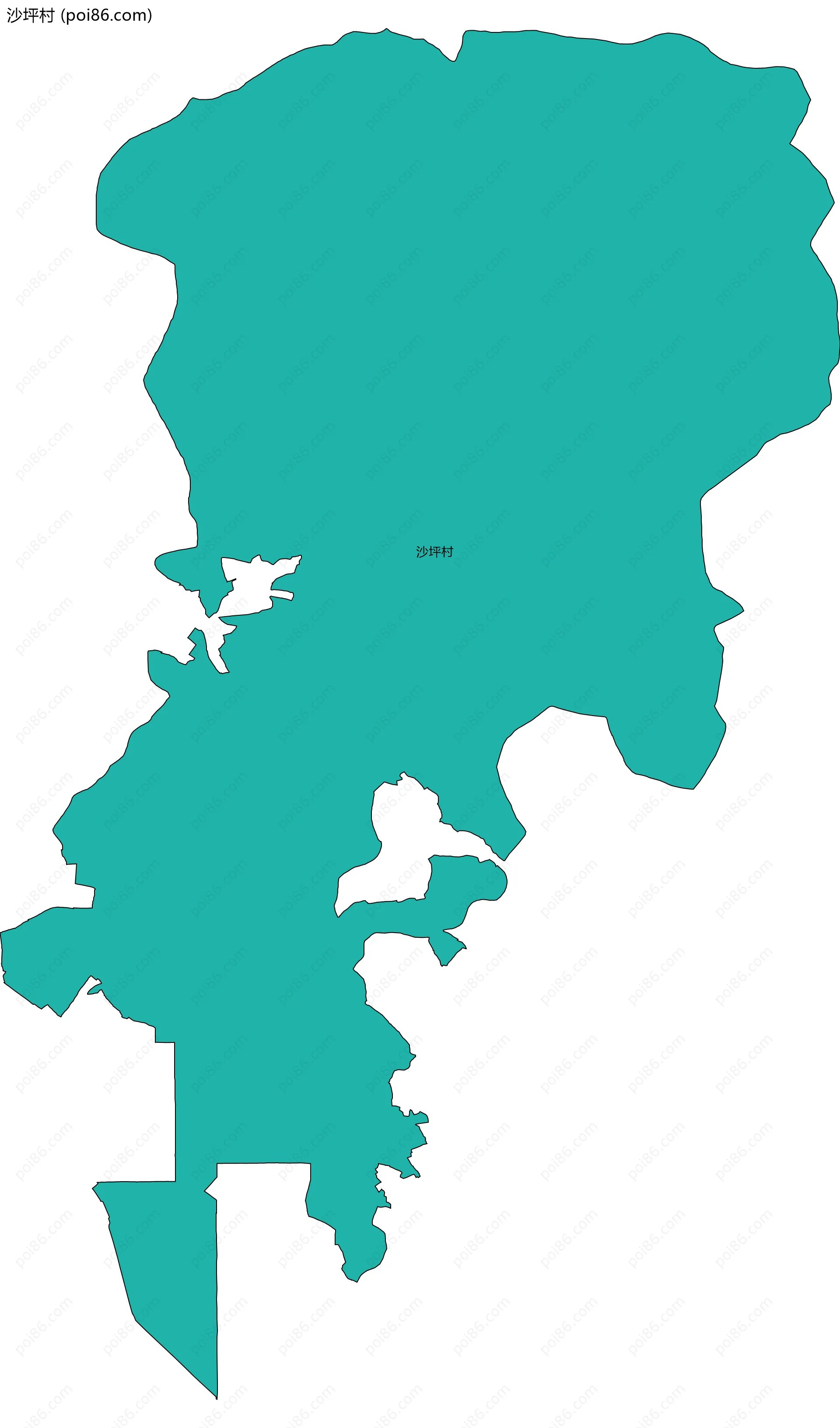 沙坪村边界地图