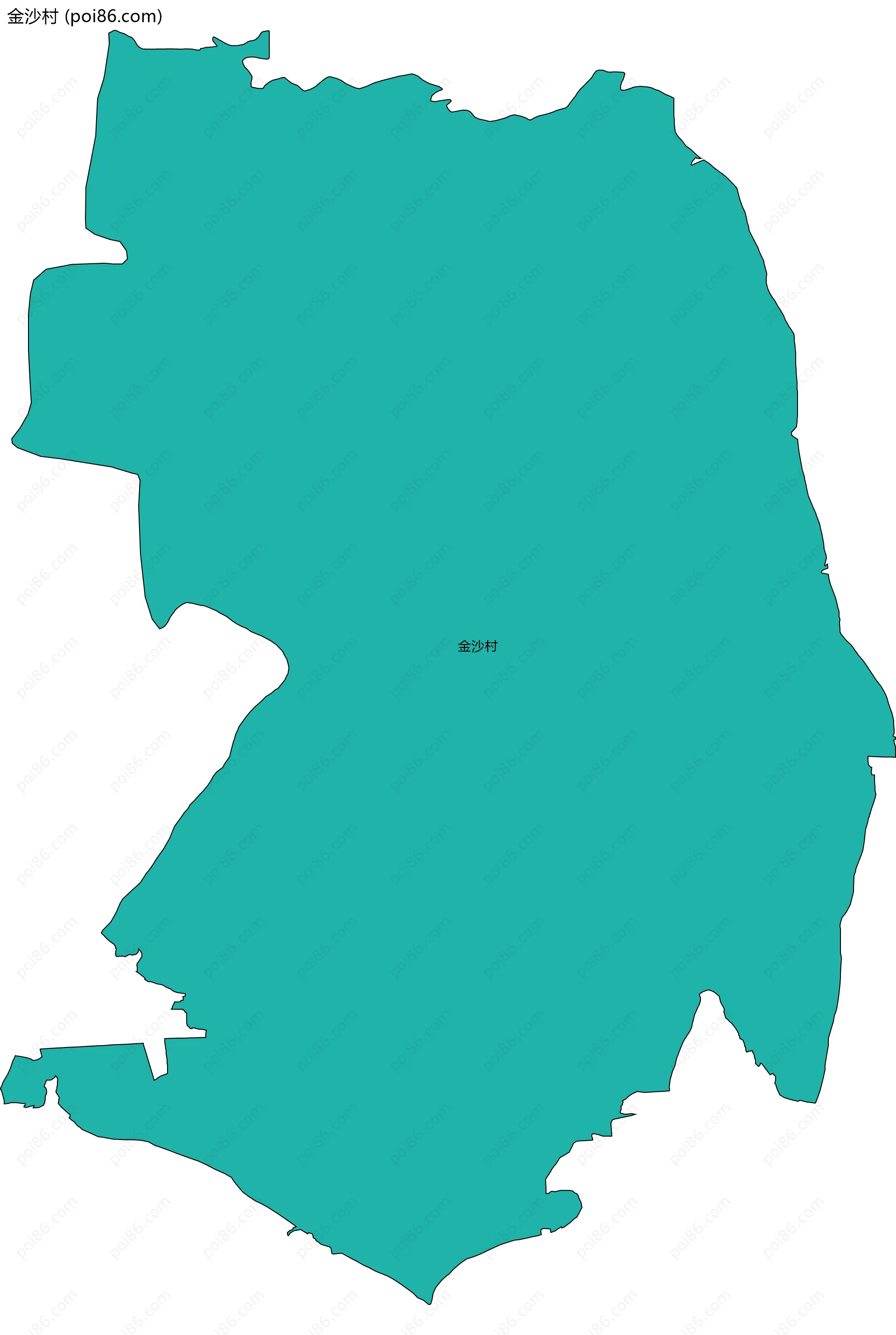 金沙村边界地图