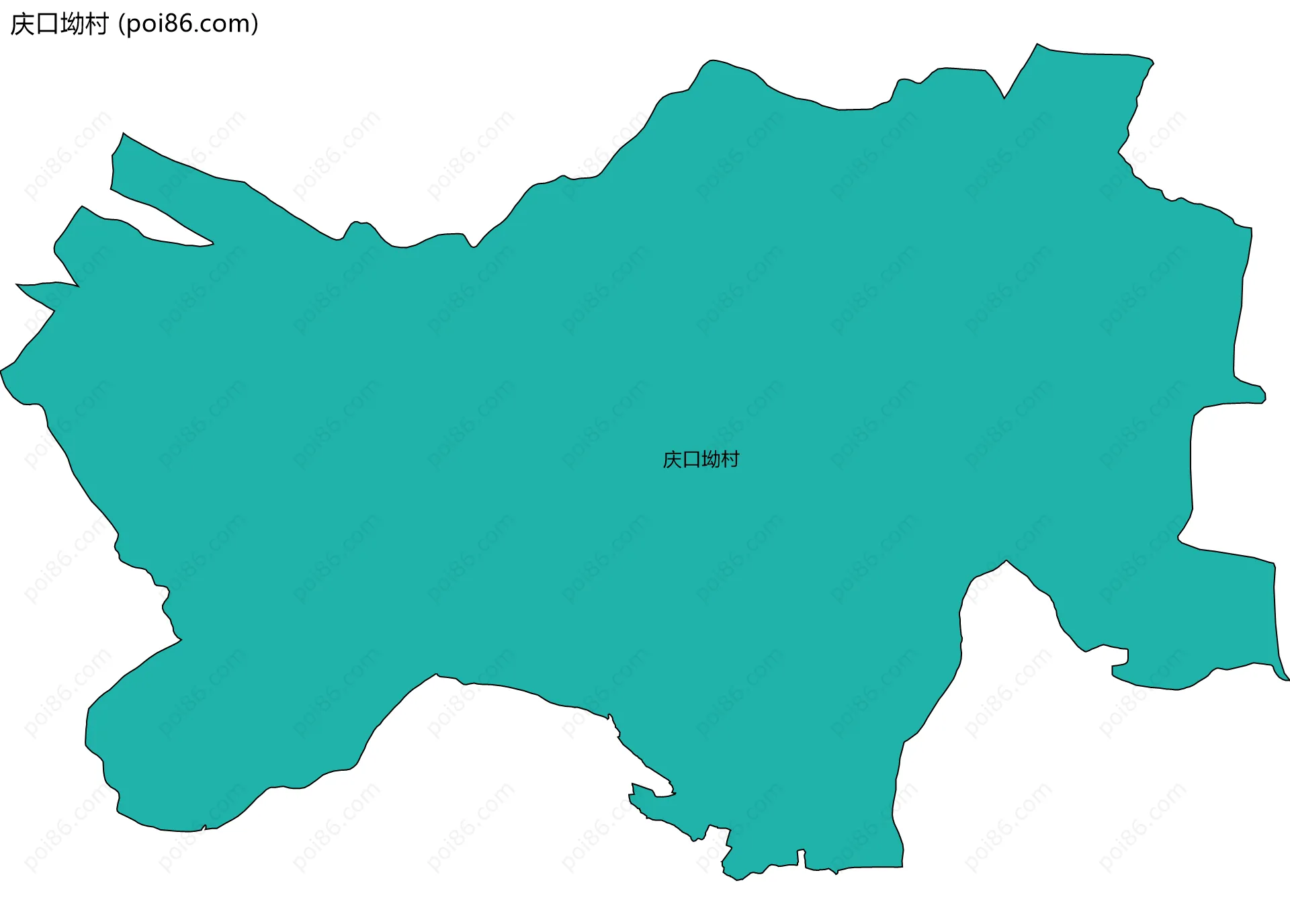 庆口坳村边界地图