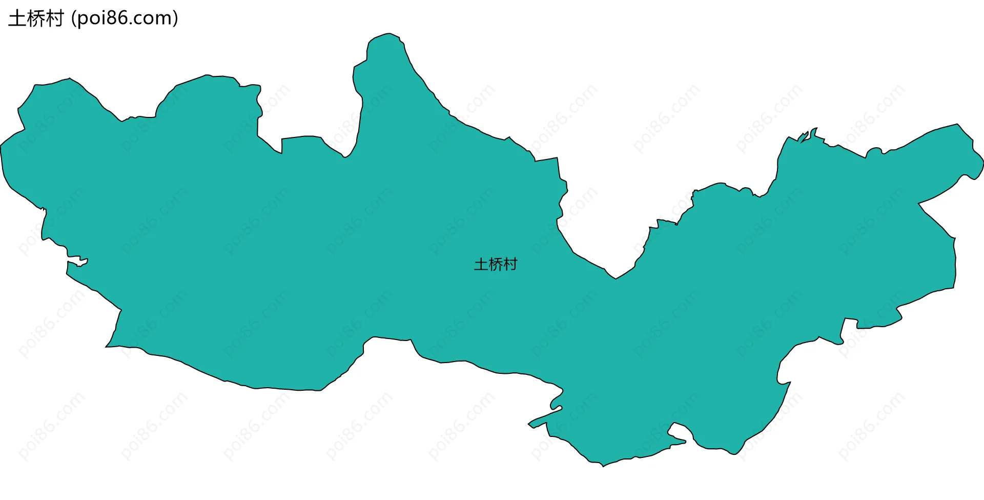 土桥村边界地图