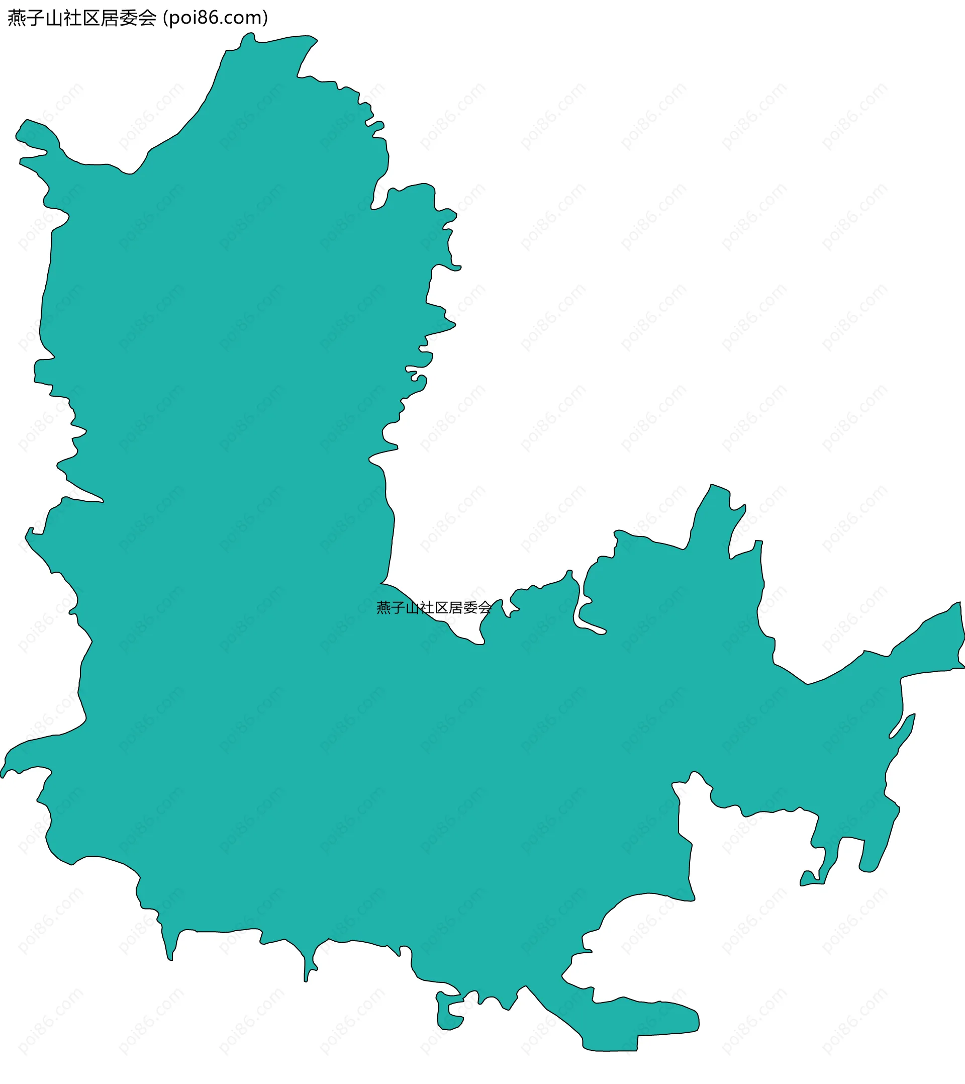 燕子山社区居委会边界地图