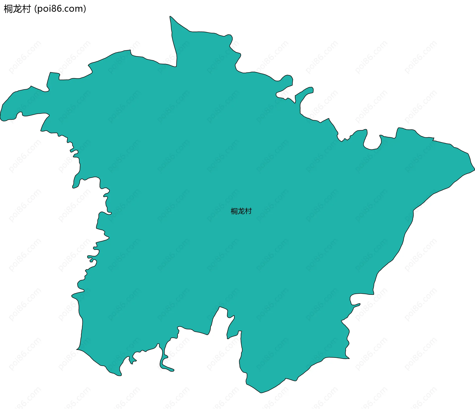 桐龙村边界地图
