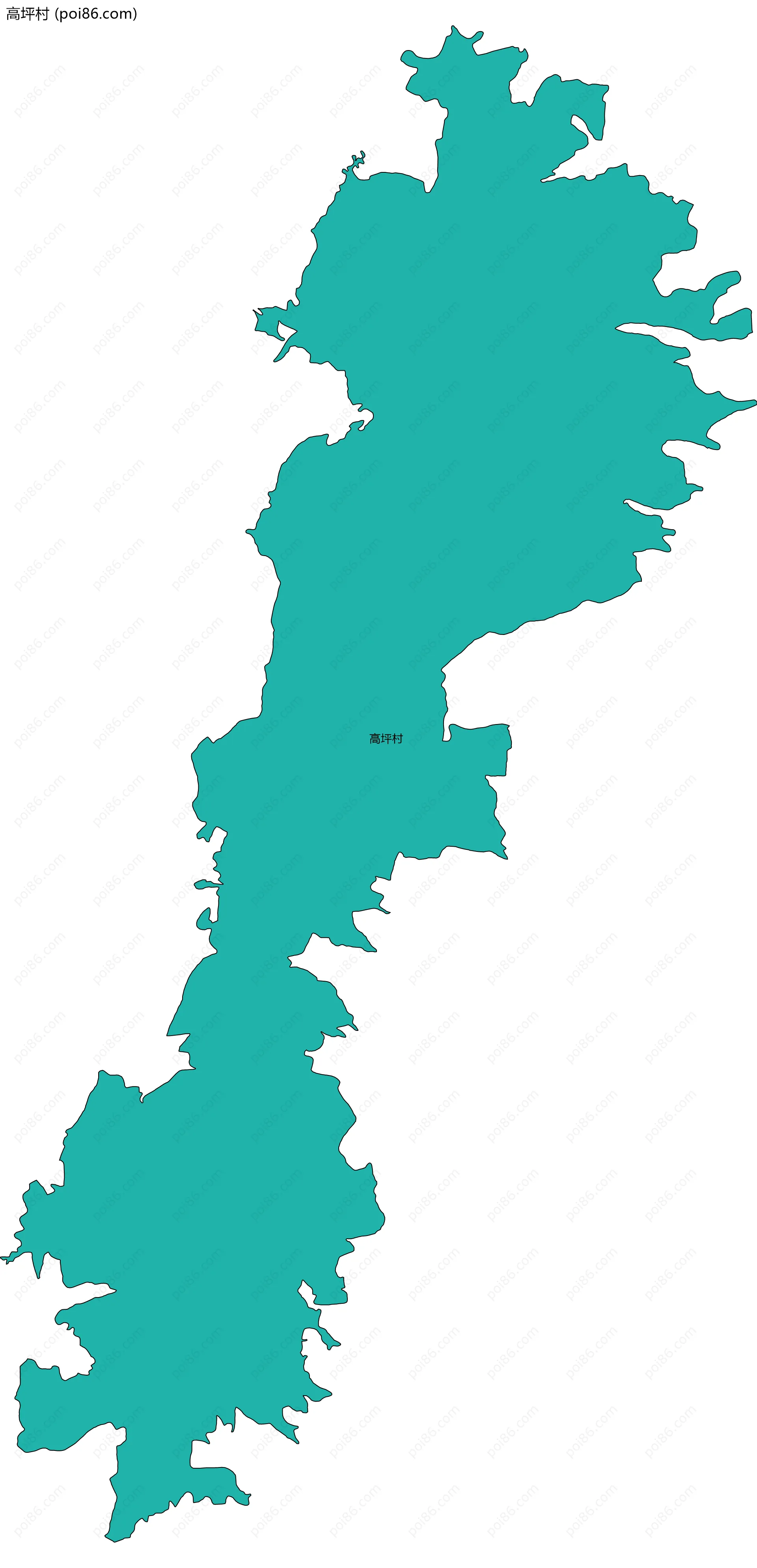 高坪村边界地图