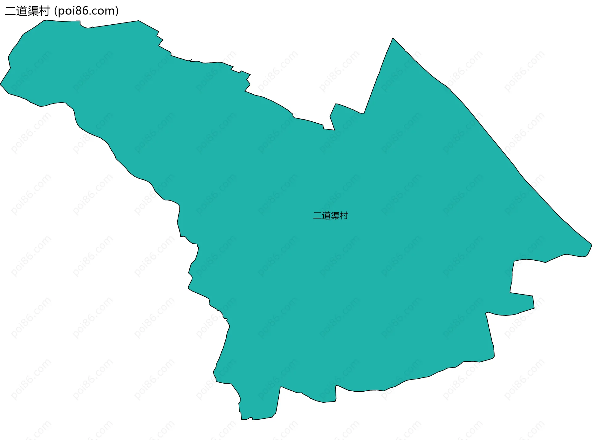 二道渠村边界地图