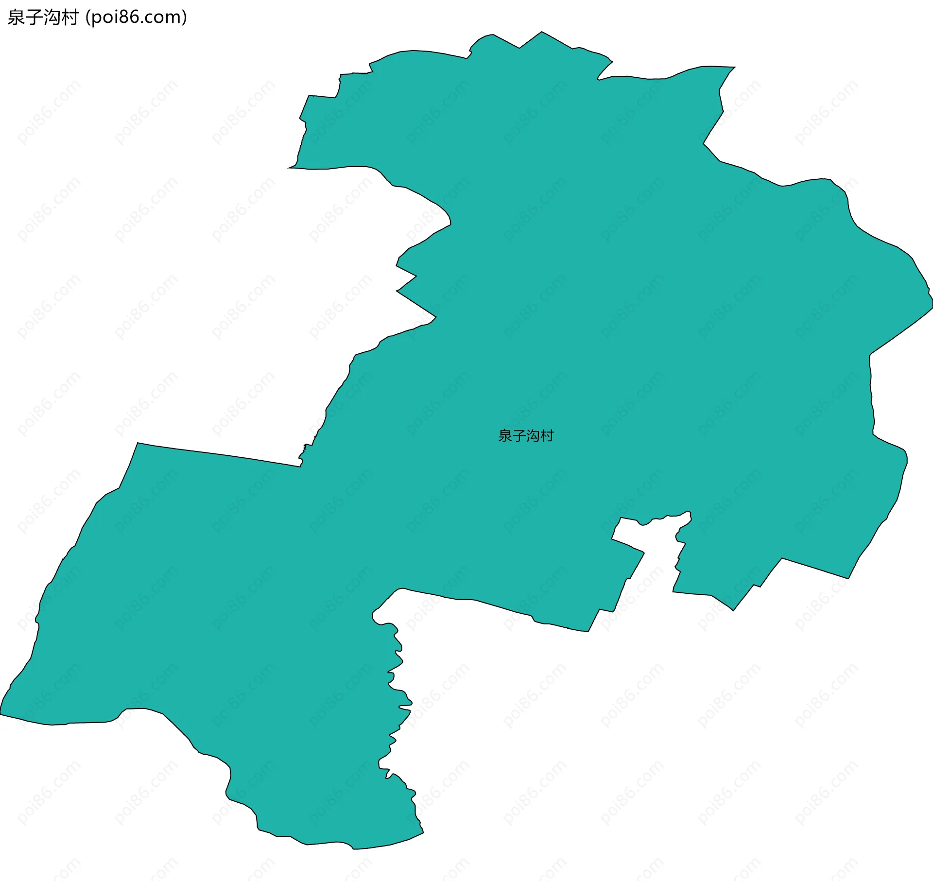 泉子沟村边界地图