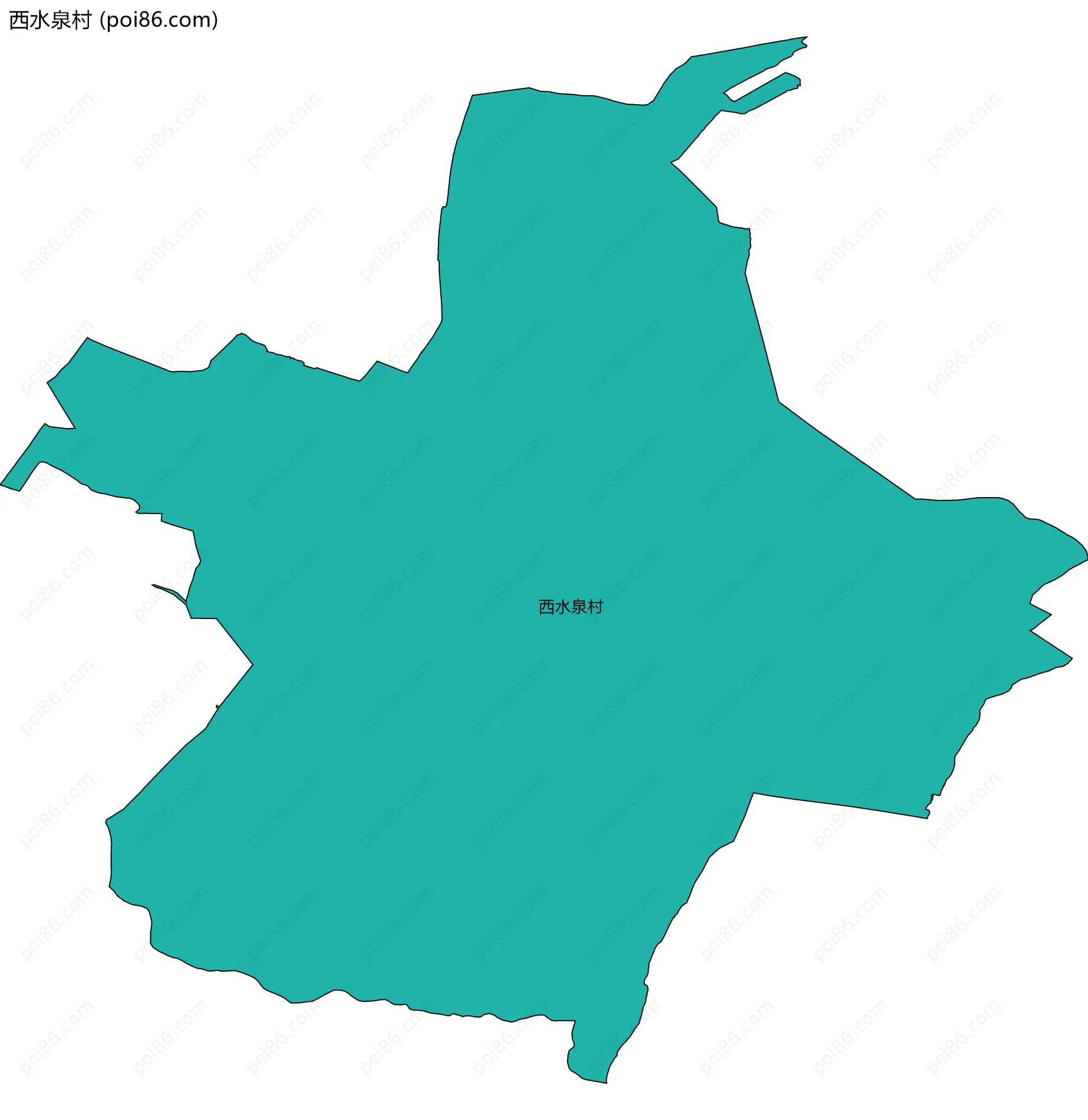 西水泉村边界地图