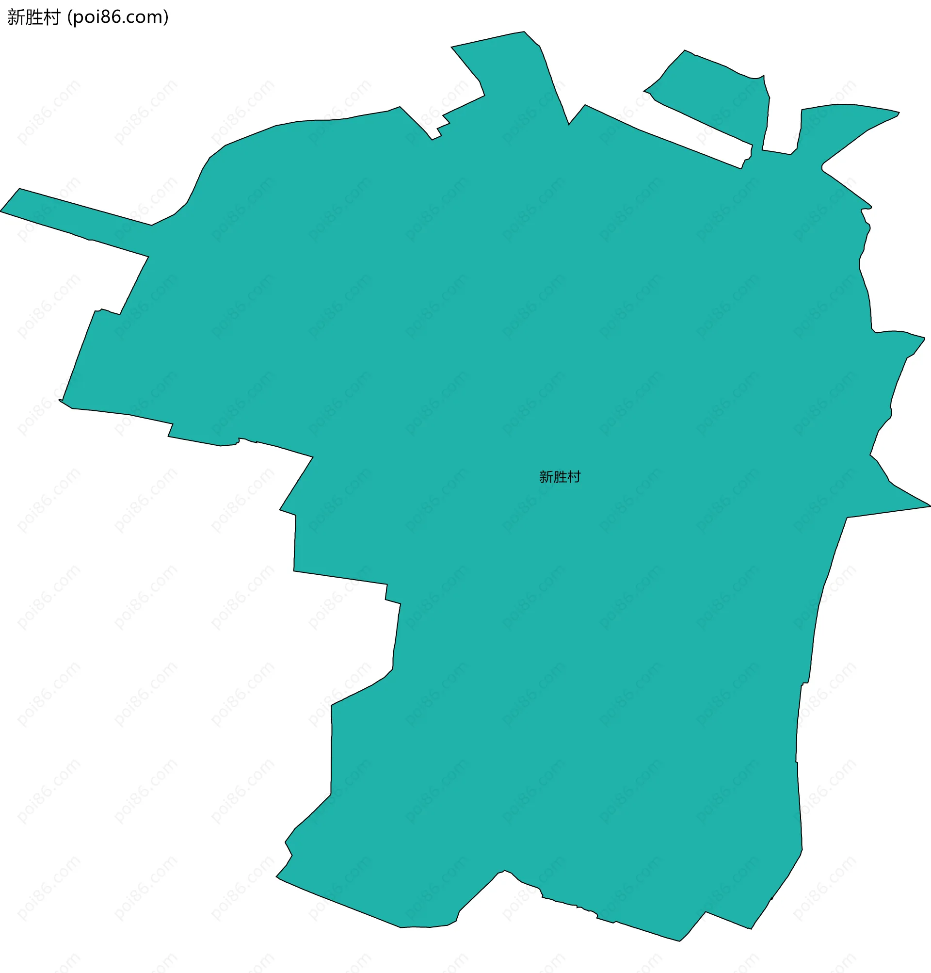 新胜村边界地图