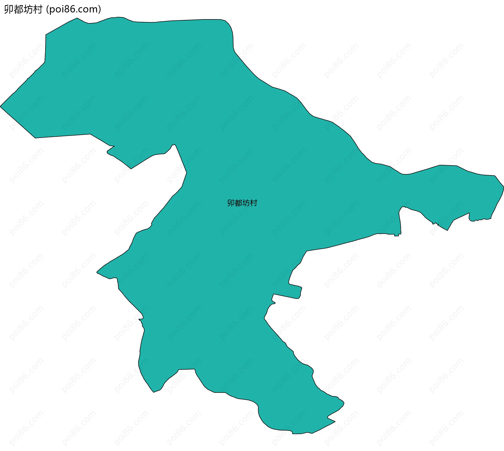 卯都坊村边界地图