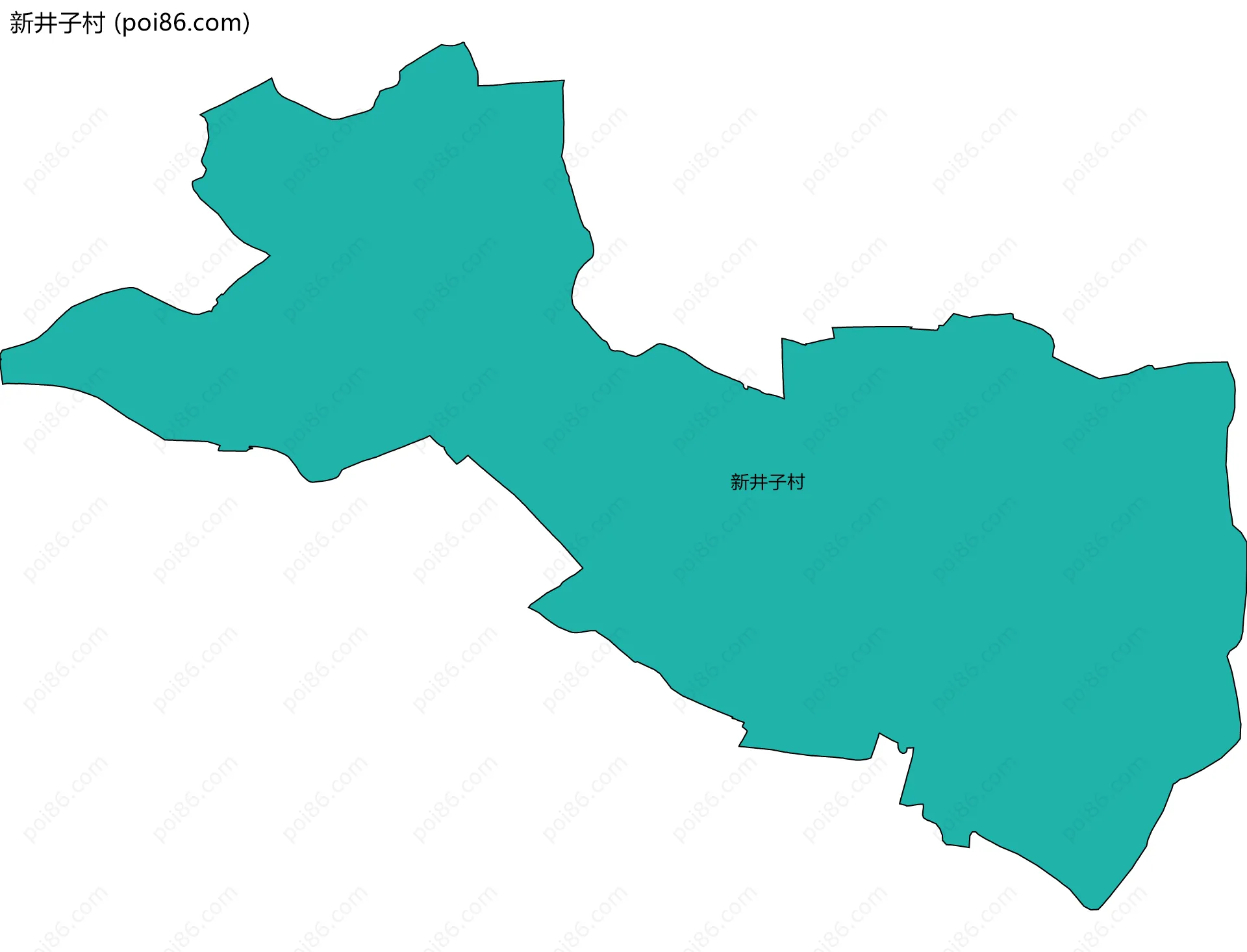 新井子村边界地图