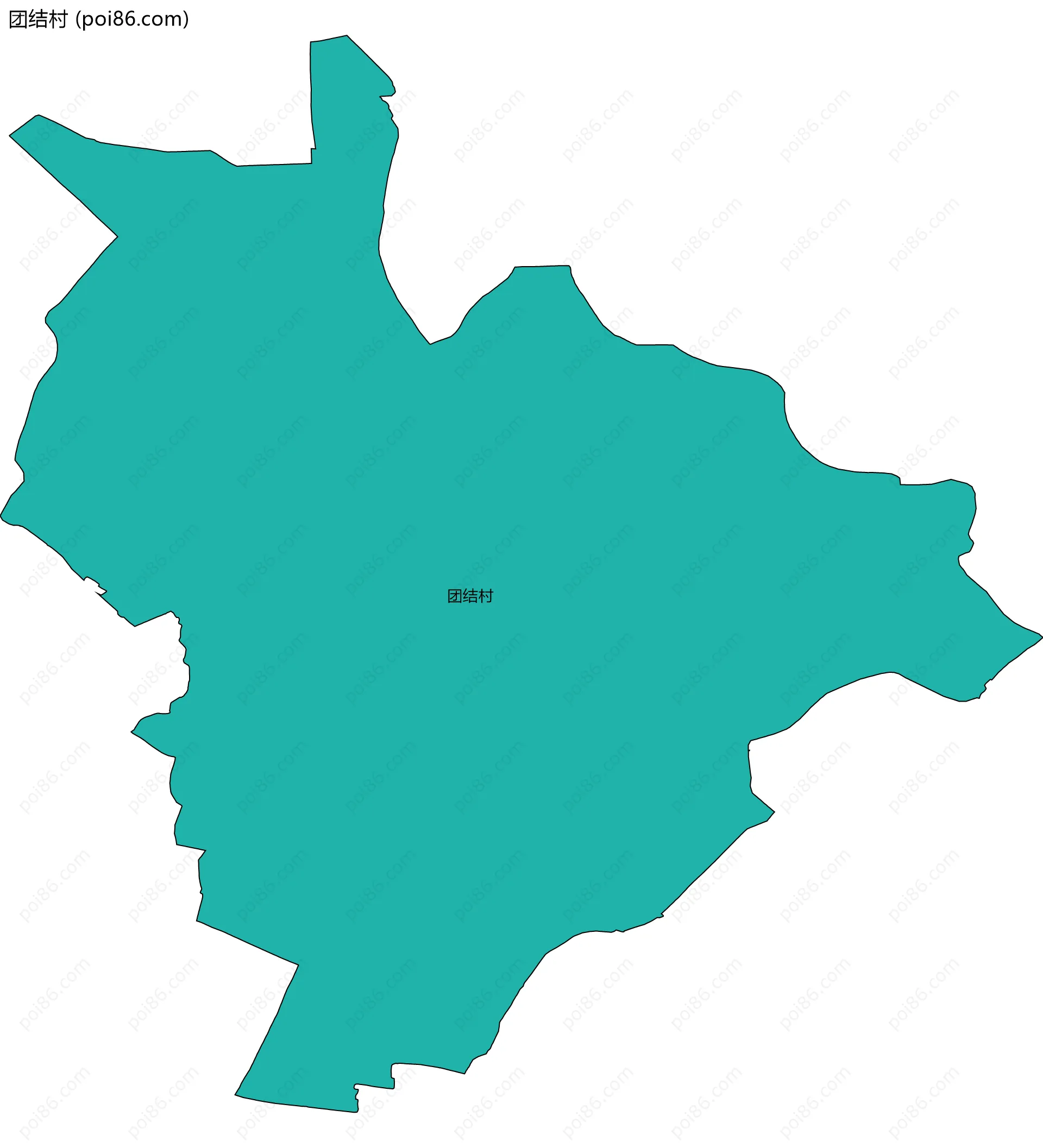 团结村边界地图