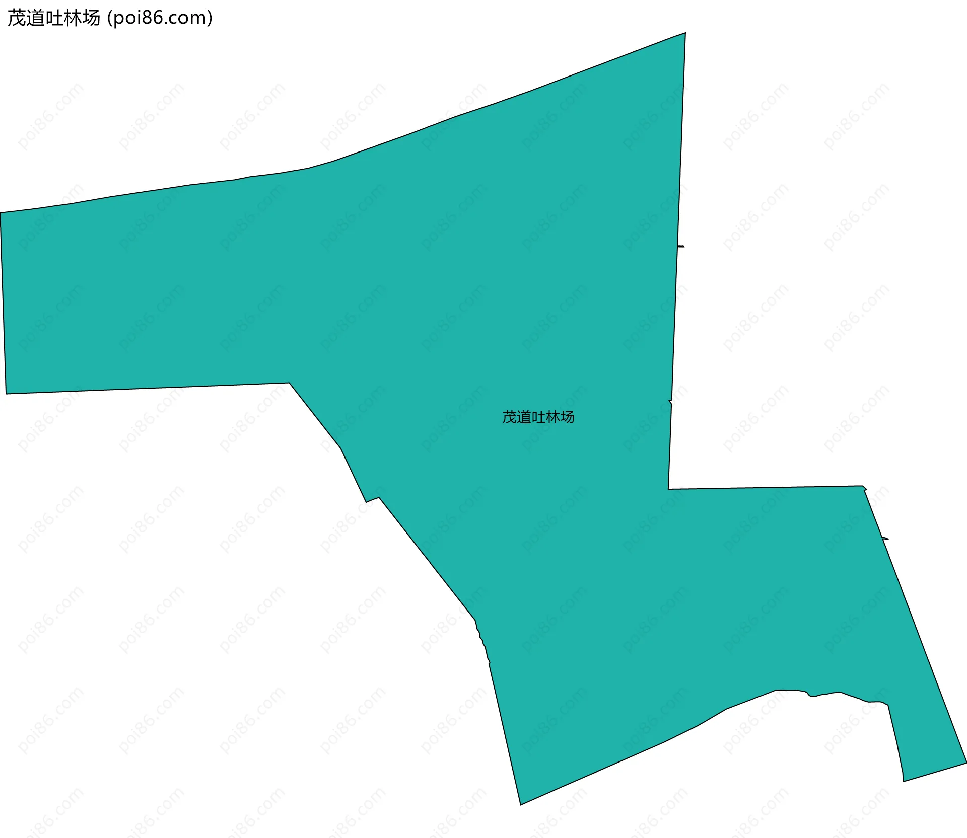 茂道吐林场边界地图(五级行政区划)