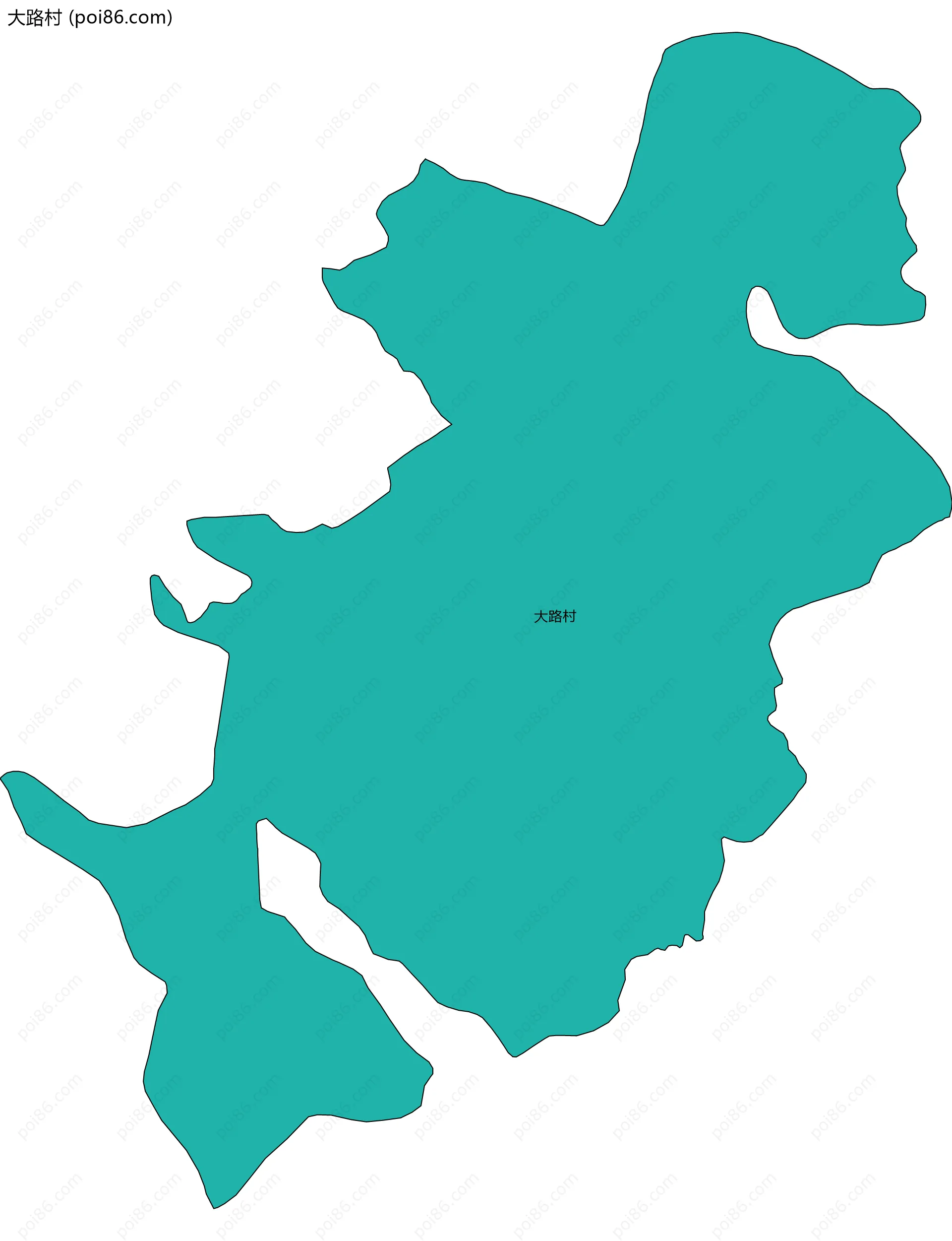 大路村边界地图