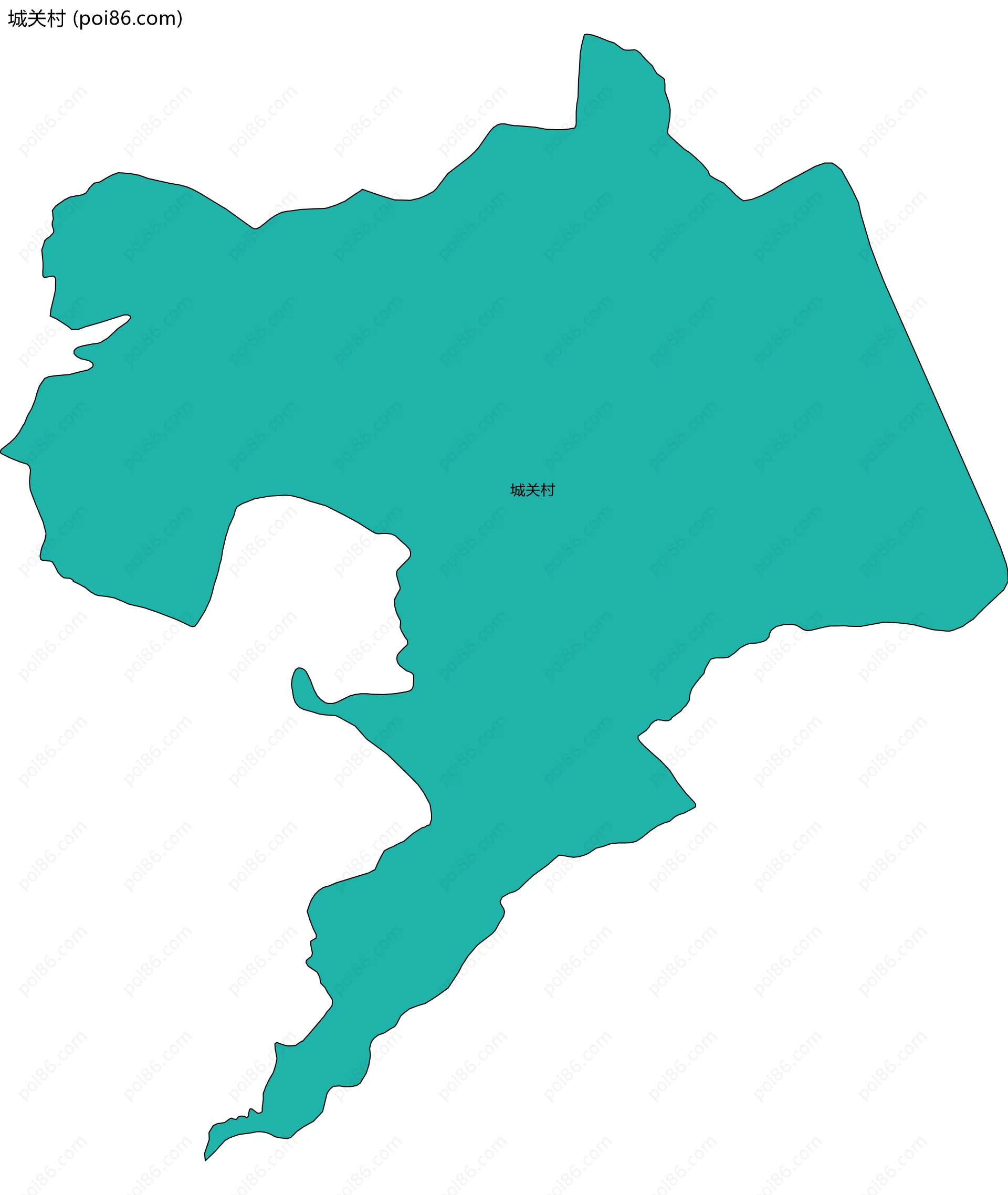 城关村边界地图