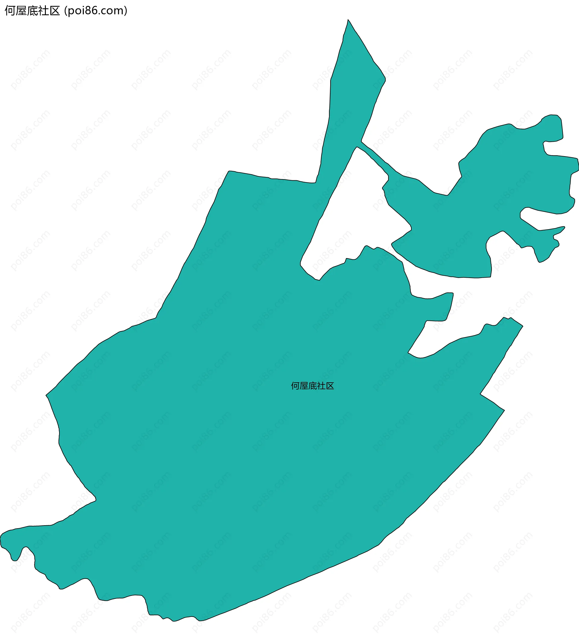 何屋底社区边界地图
