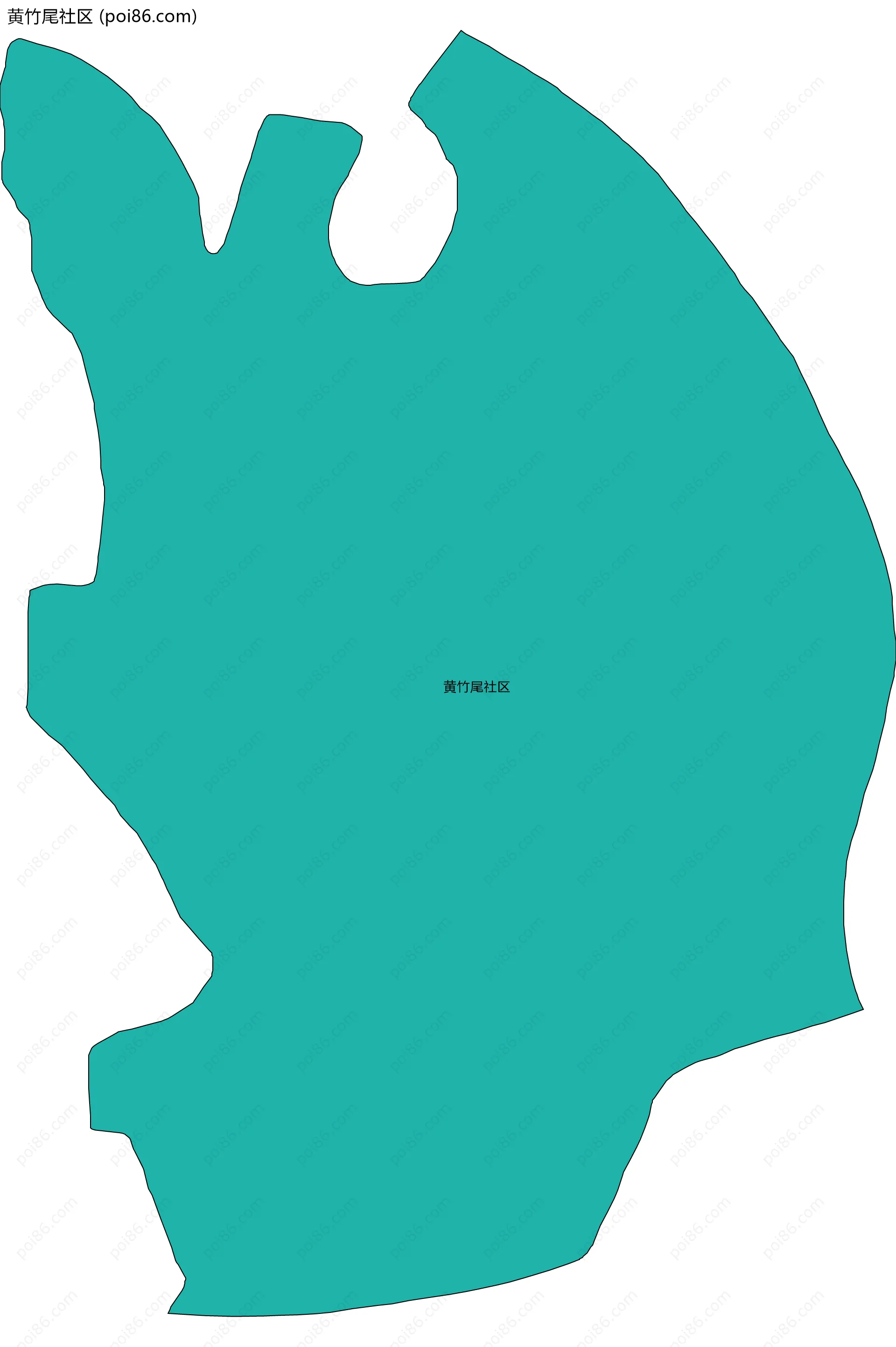 黄竹尾社区边界地图